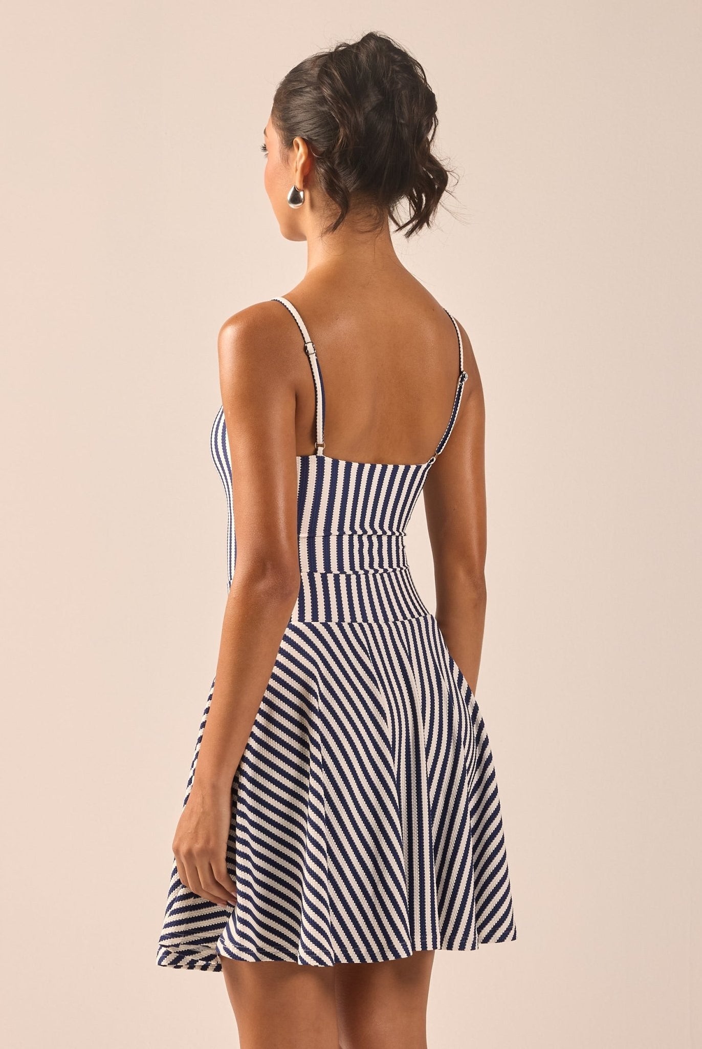 Striped A-Line Swim Skirt - shopaleena