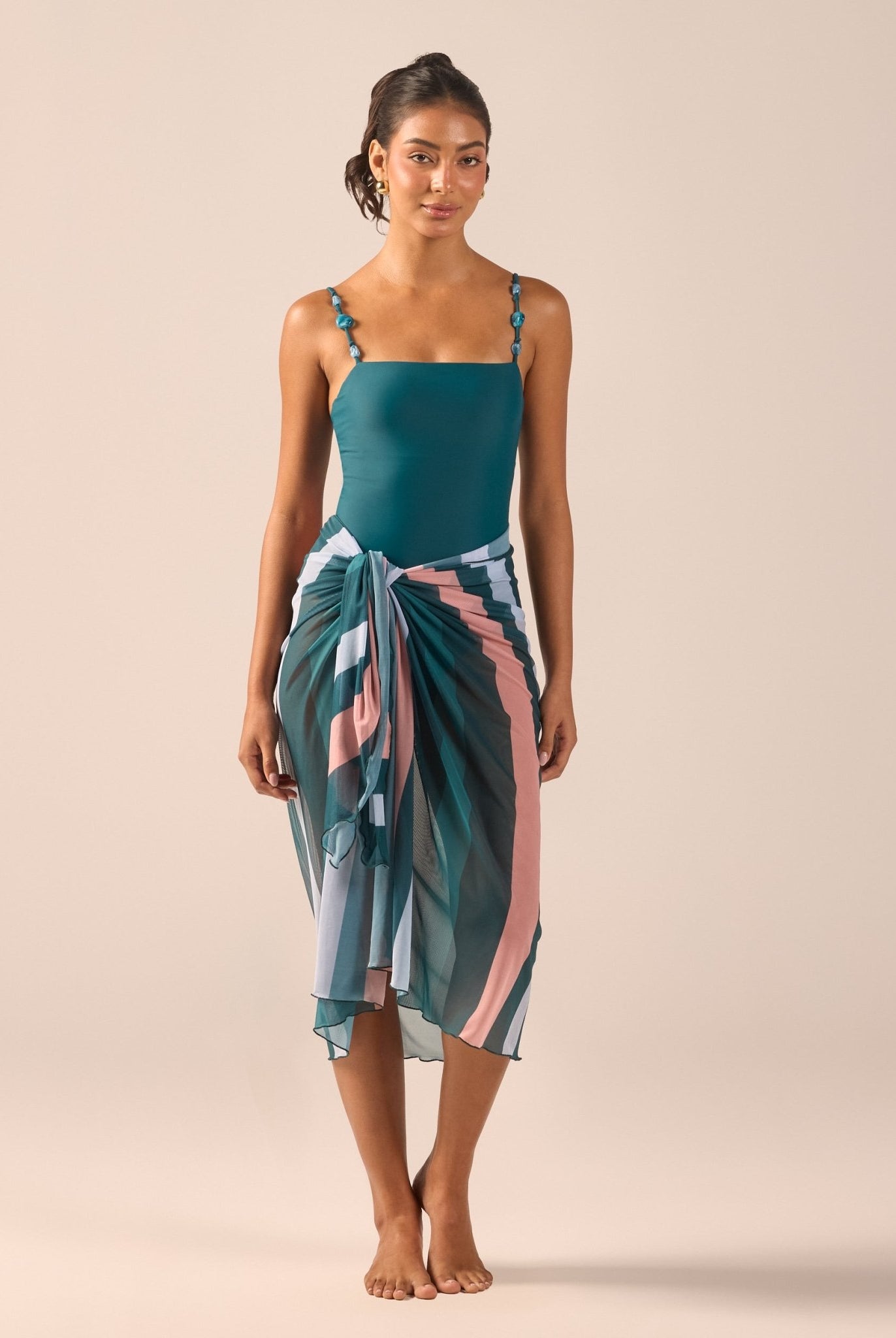 Striped Maxi Beach Skirt - shopaleena