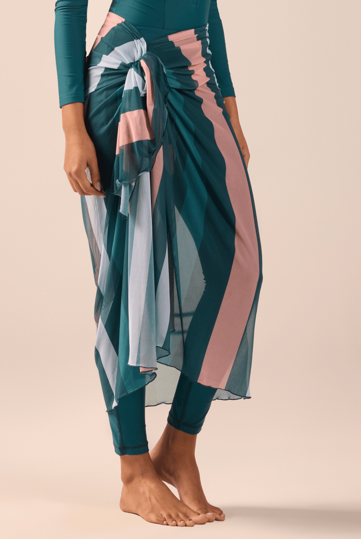 Striped Maxi Beach Skirt - shopaleena