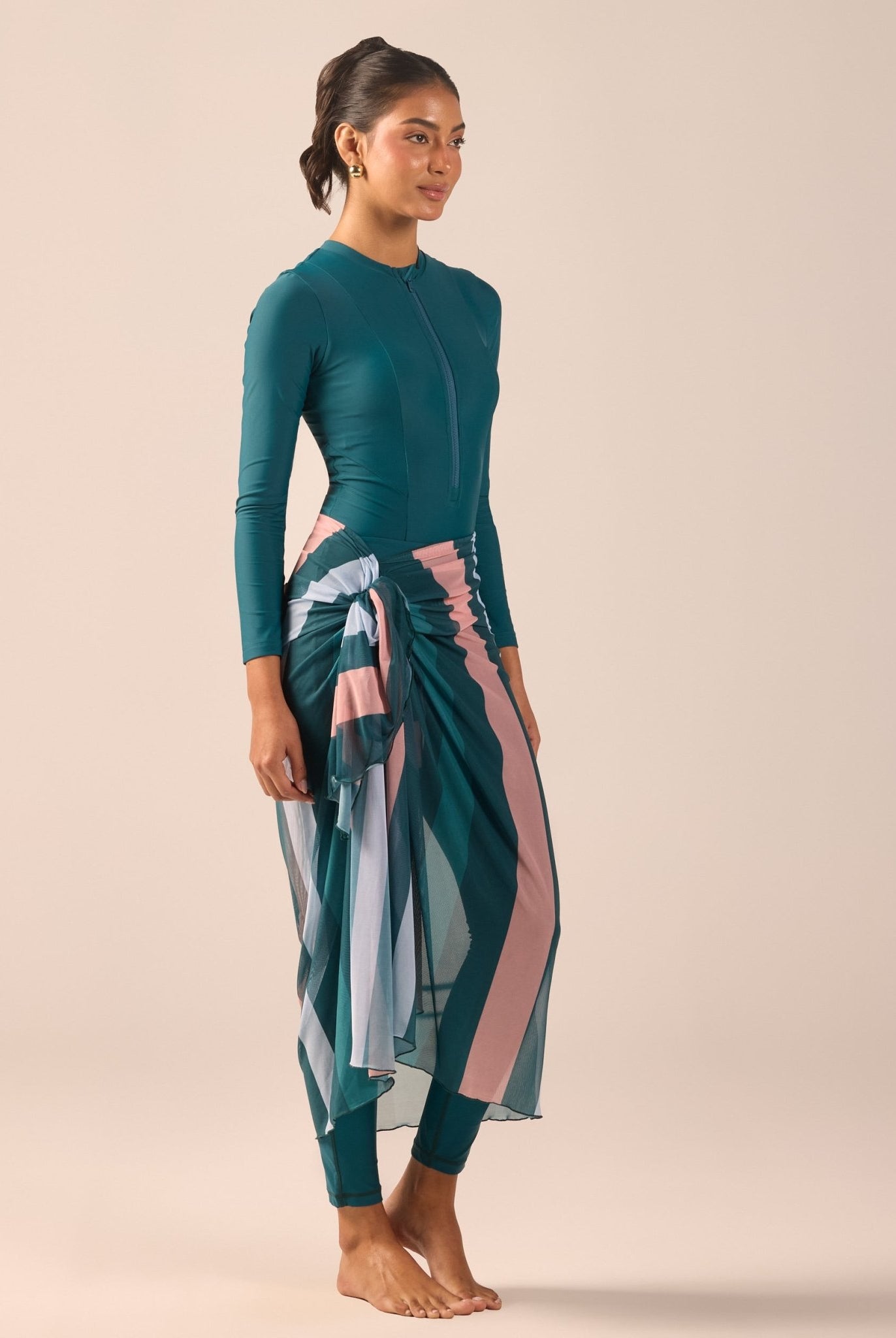 Striped Maxi Beach Skirt - shopaleena