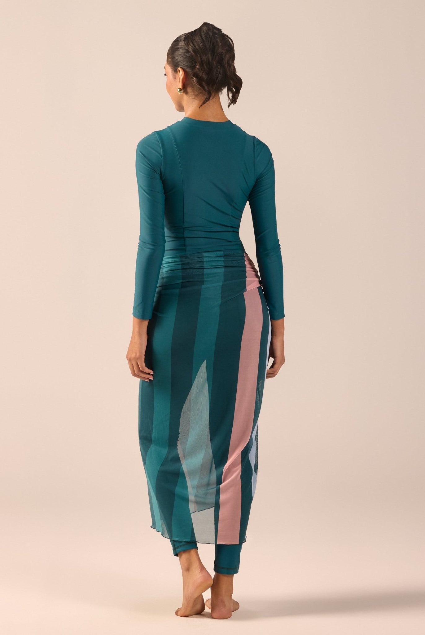 Striped Maxi Beach Skirt - shopaleena