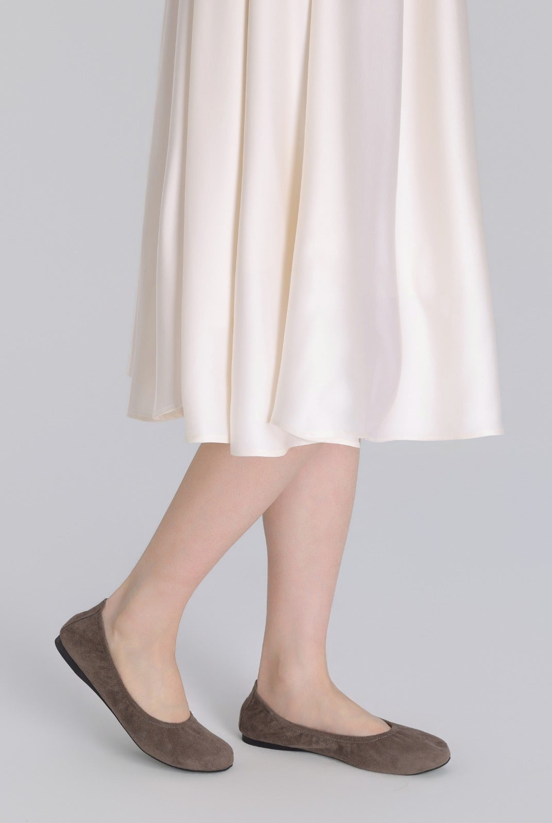 Suede Elastic Ballet Flats - shopaleena