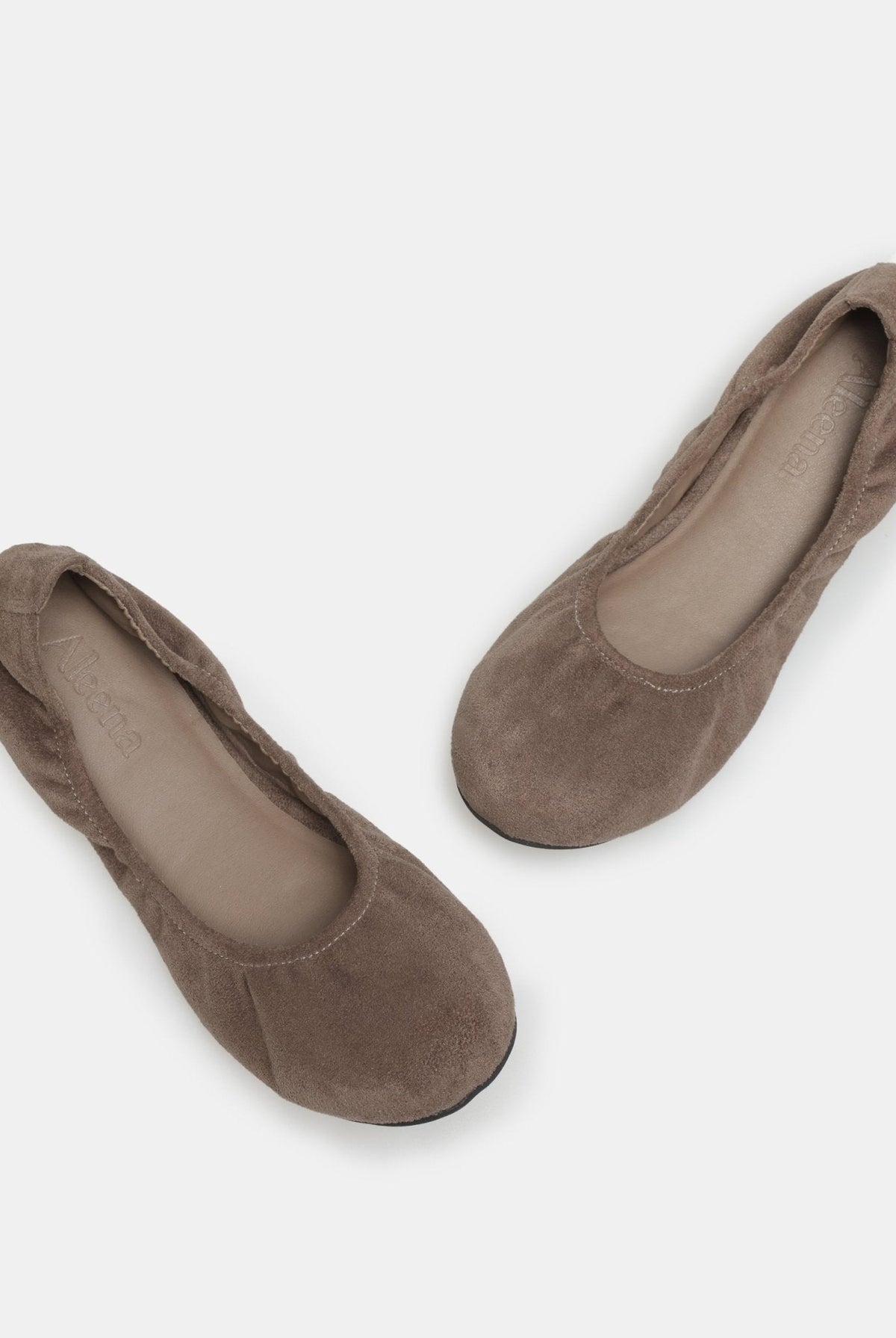 Suede Elastic Ballet Flats - shopaleena