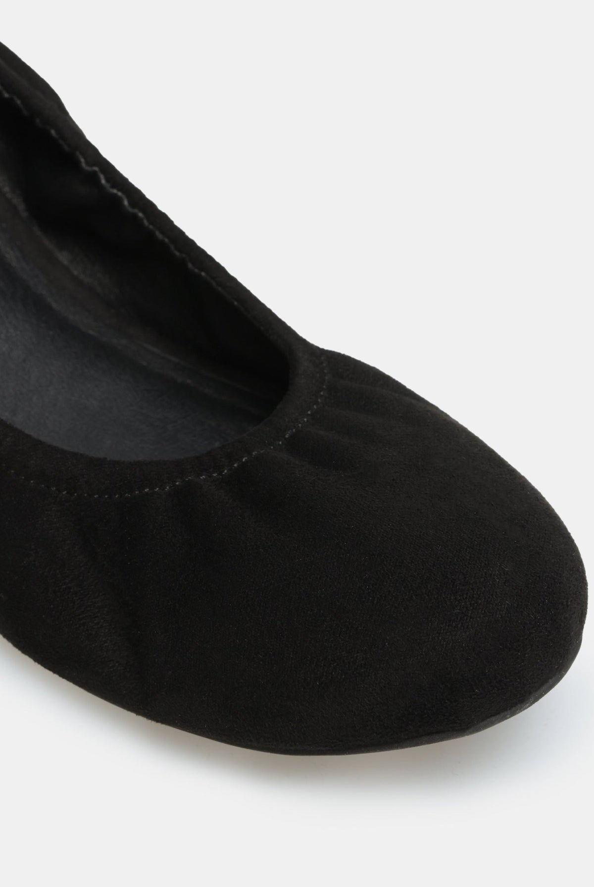 Suede Elastic Ballet Flats - shopaleena