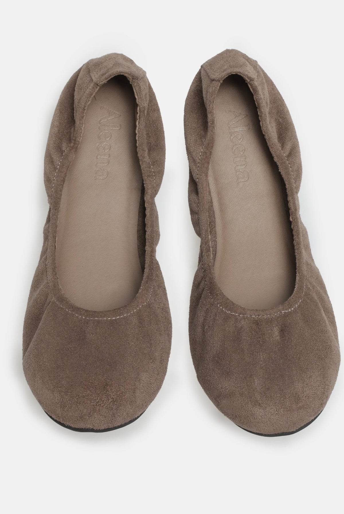 Suede Elastic Ballet Flats - shopaleena