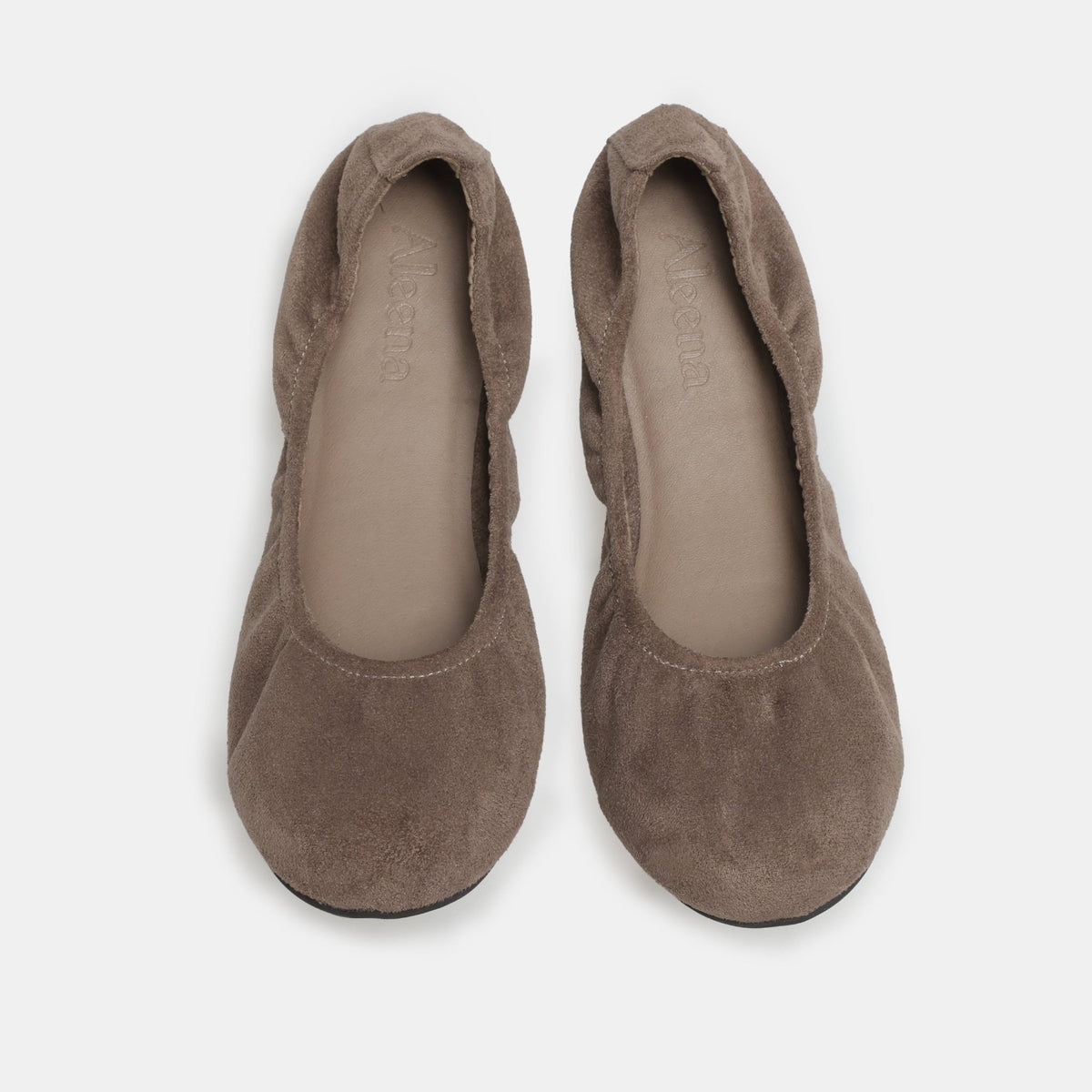Suede Elastic Ballet Flats - shopaleena