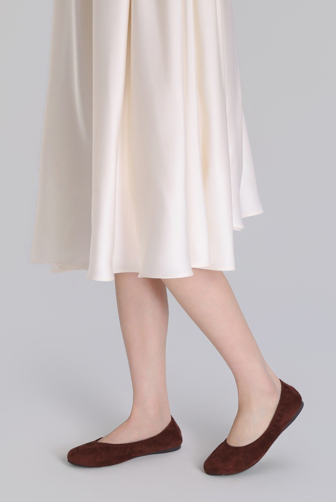Suede Elastic Ballet Flats - shopaleena