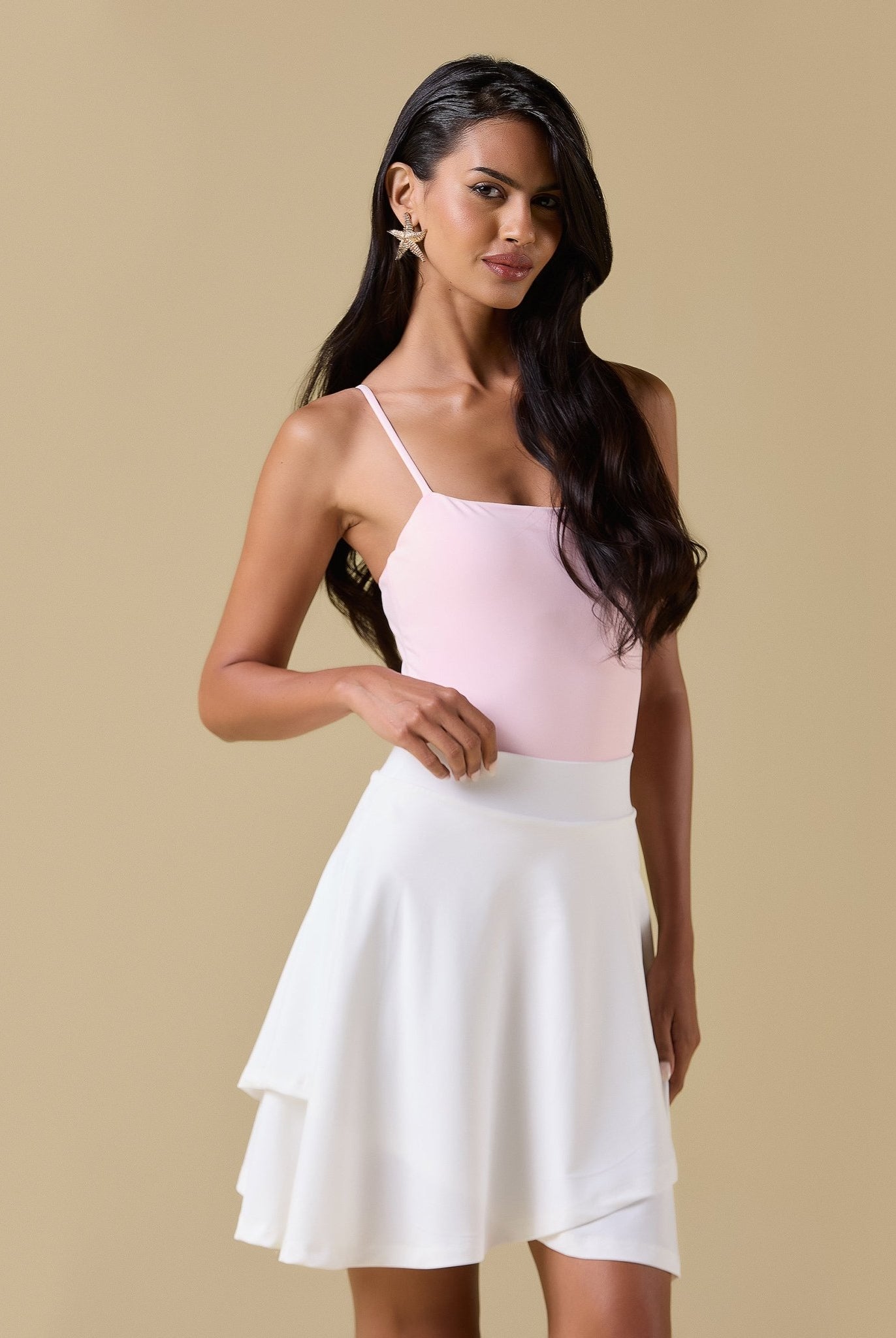Swim Skirt with Flattering Silhouette - shopaleena