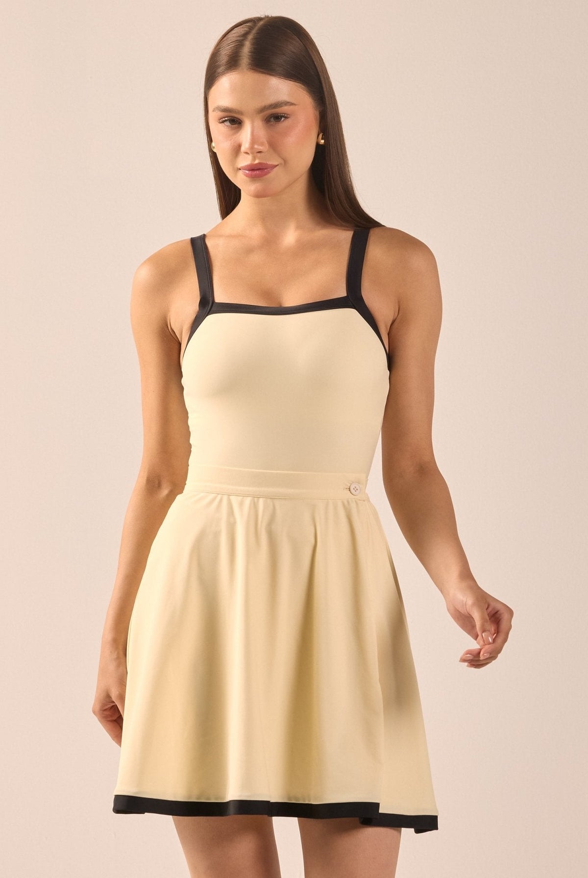 Swim Skirt with Trim - shopaleena