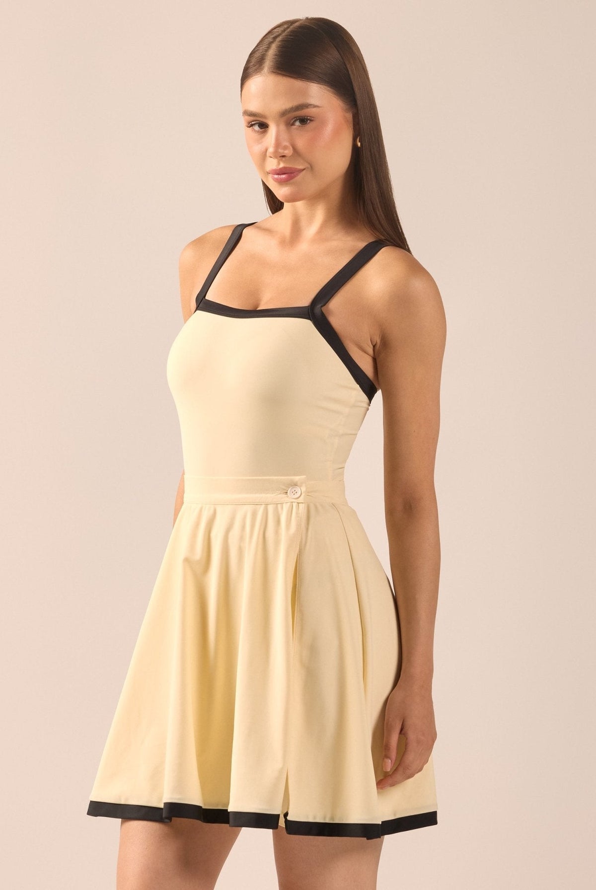 Swim Skirt with Trim - shopaleena