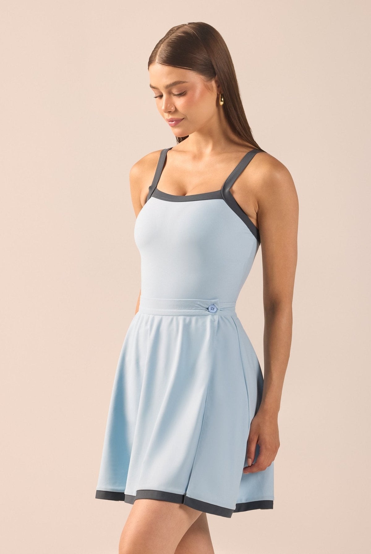 Swim Skirt with Trim - shopaleena