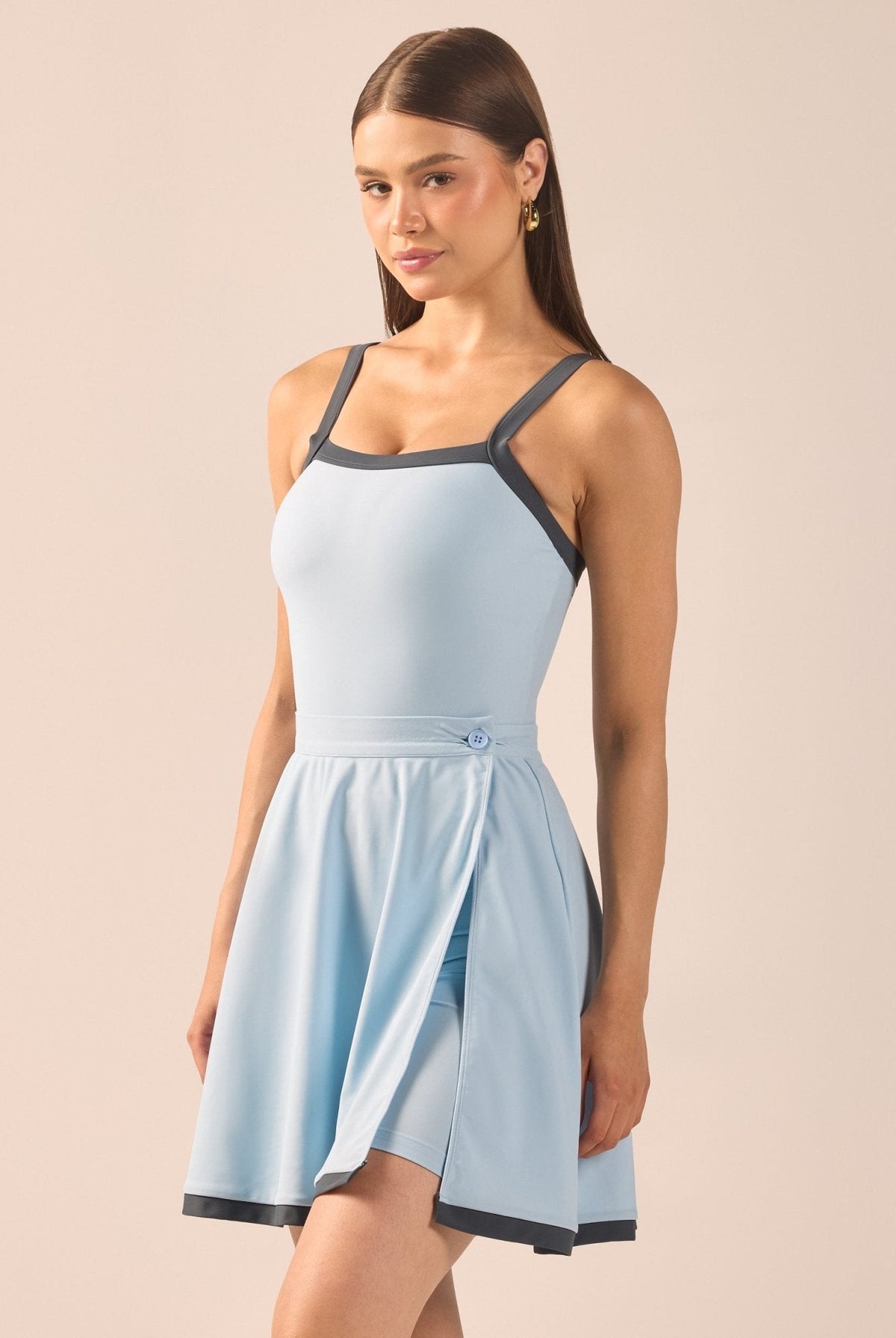 Swim Skirt with Trim - shopaleena