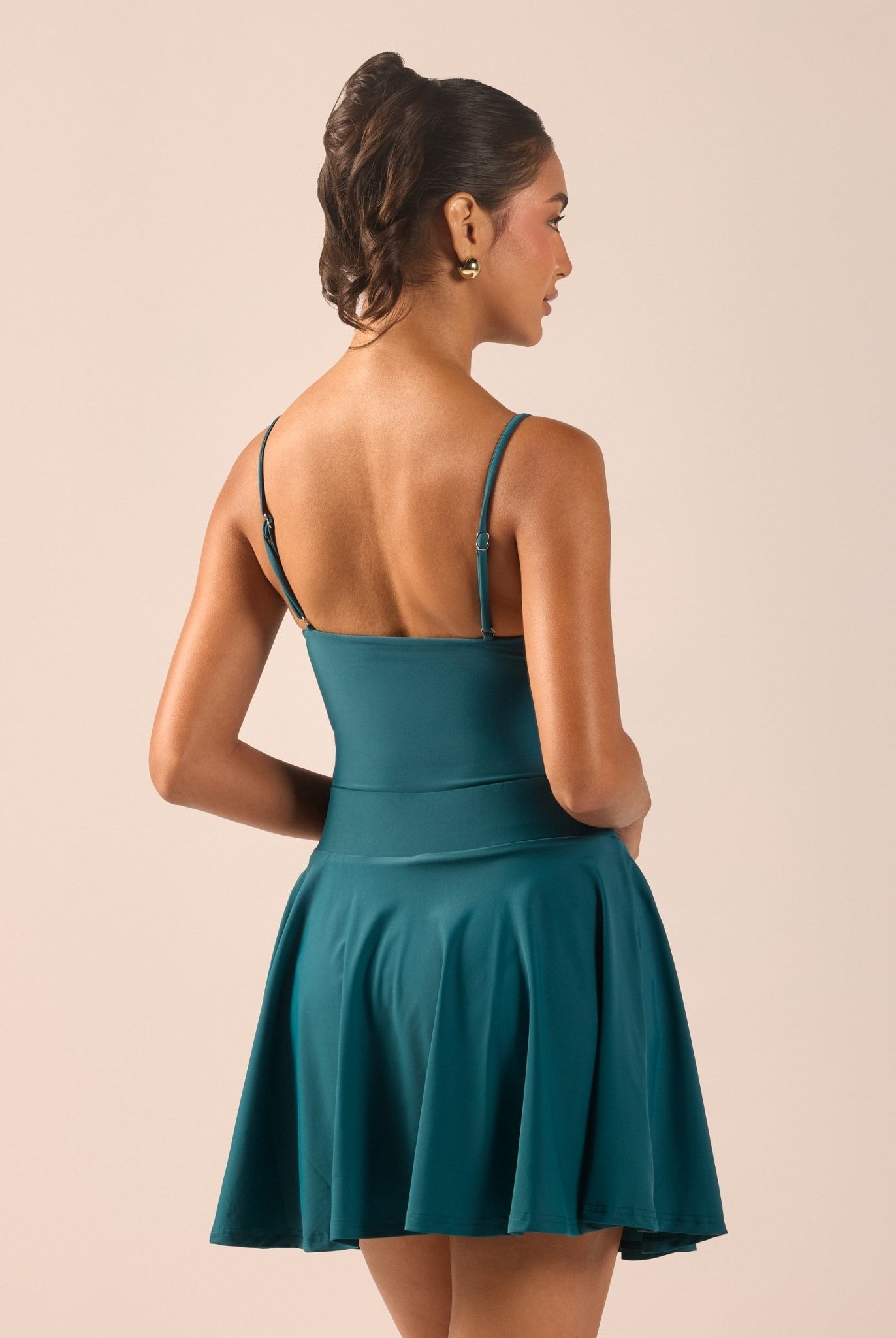 Teal A-Line Swim Skirt - shopaleena