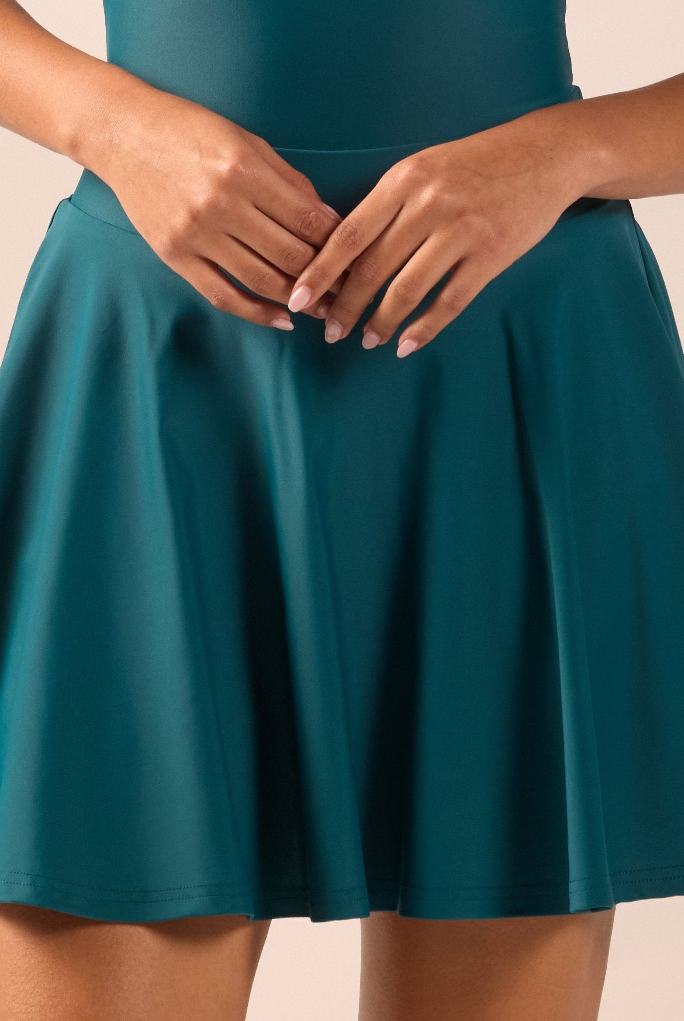 Teal A-Line Swim Skirt - shopaleena