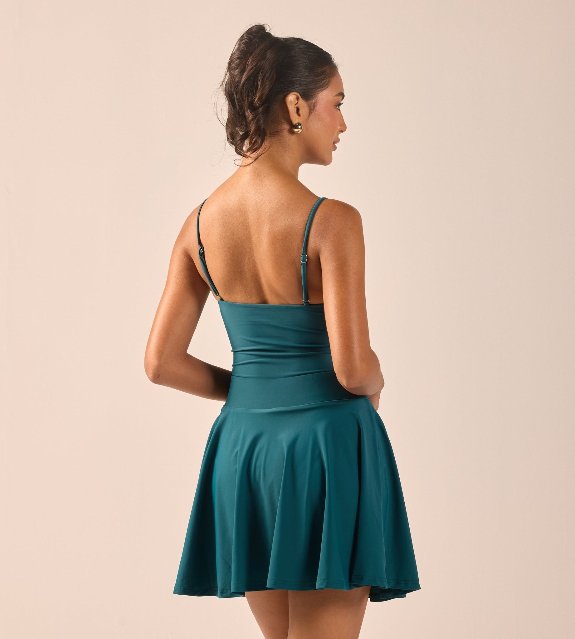 Teal A-Line Swim Skirt - shopaleena