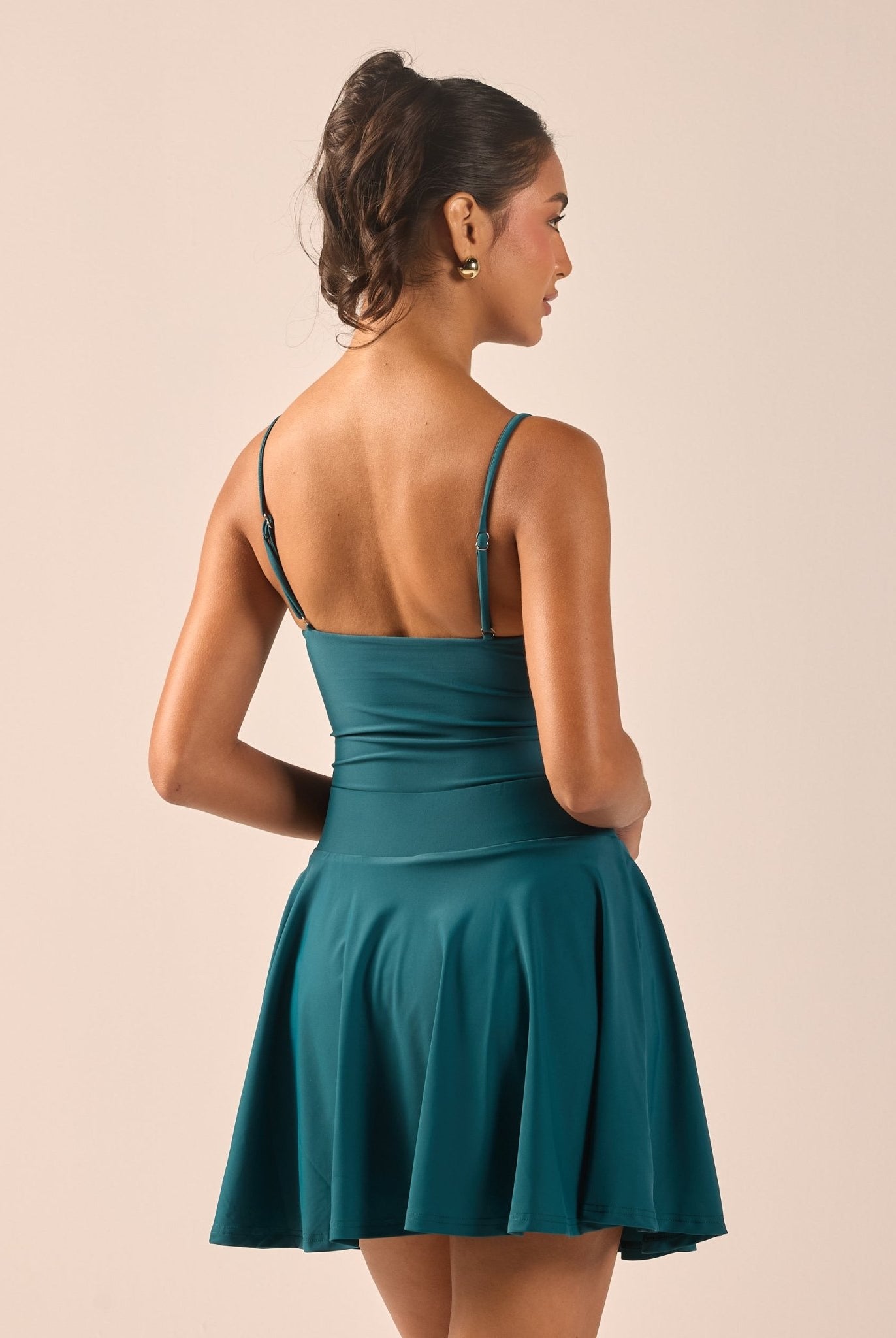 Teal A-Line Swim Skirt - shopaleena