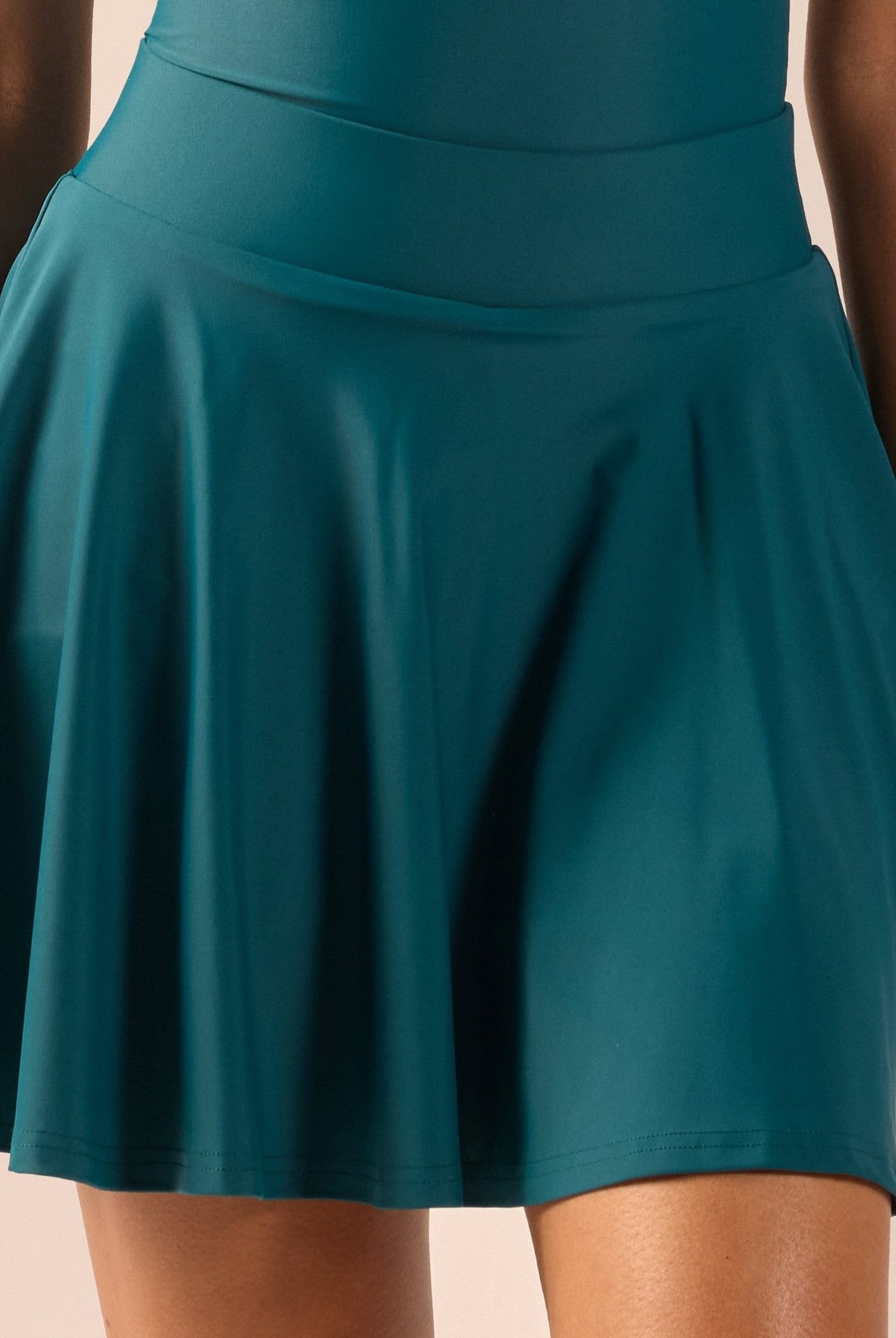Teal A-Line Swim Skirt - shopaleena