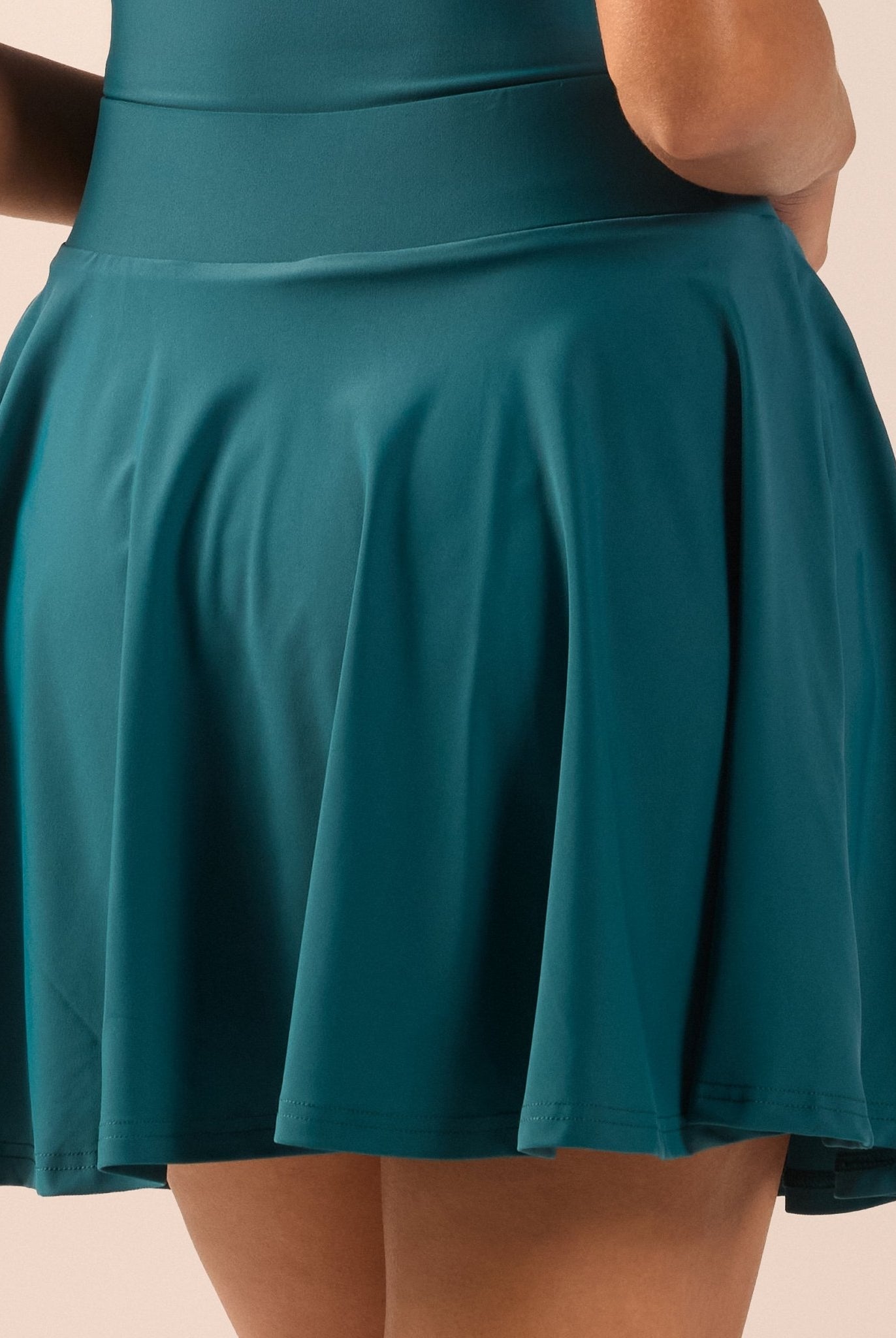 Teal A-Line Swim Skirt - shopaleena