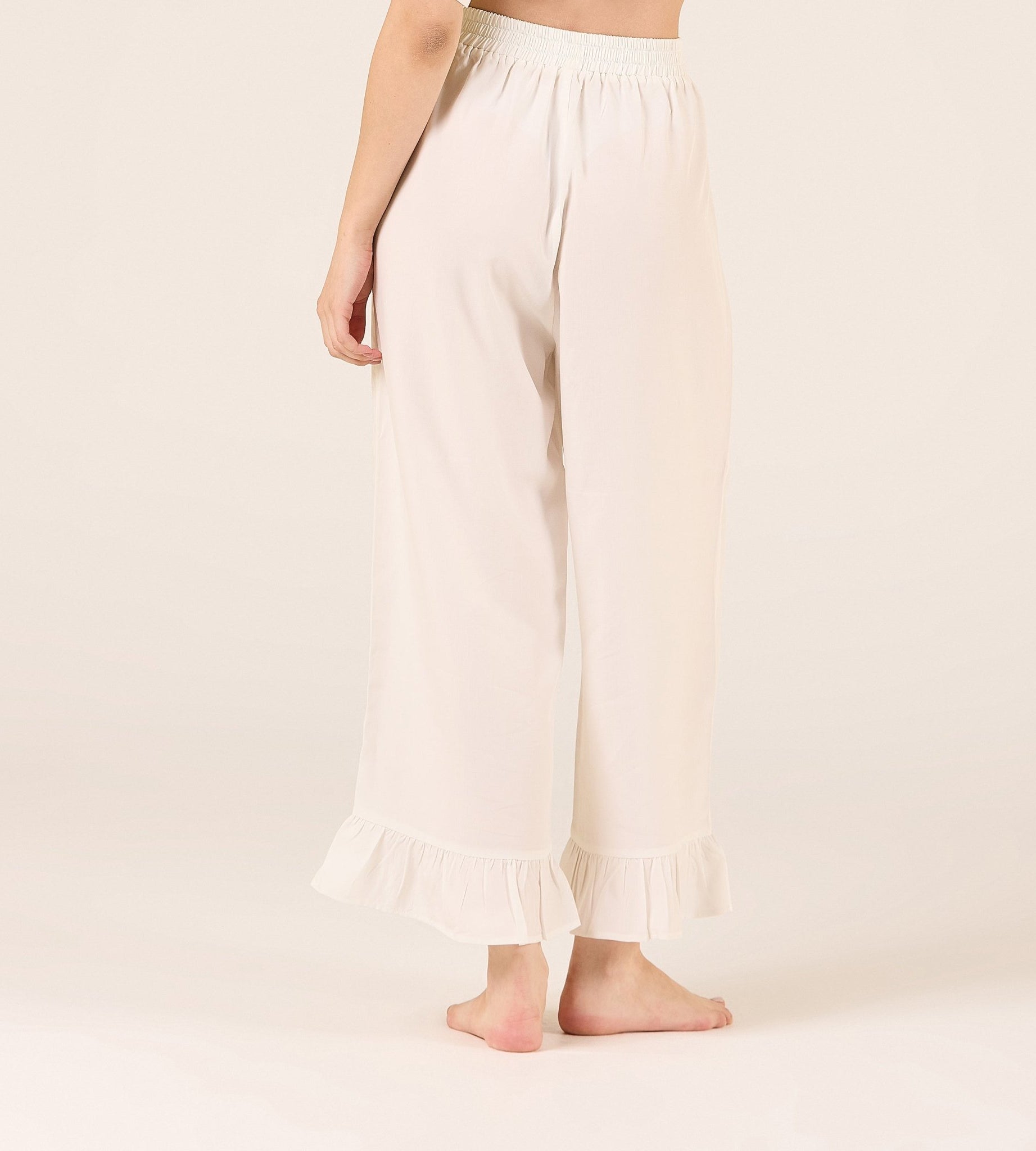 Tencel Plaid Elastic Waist Pants - shopaleena