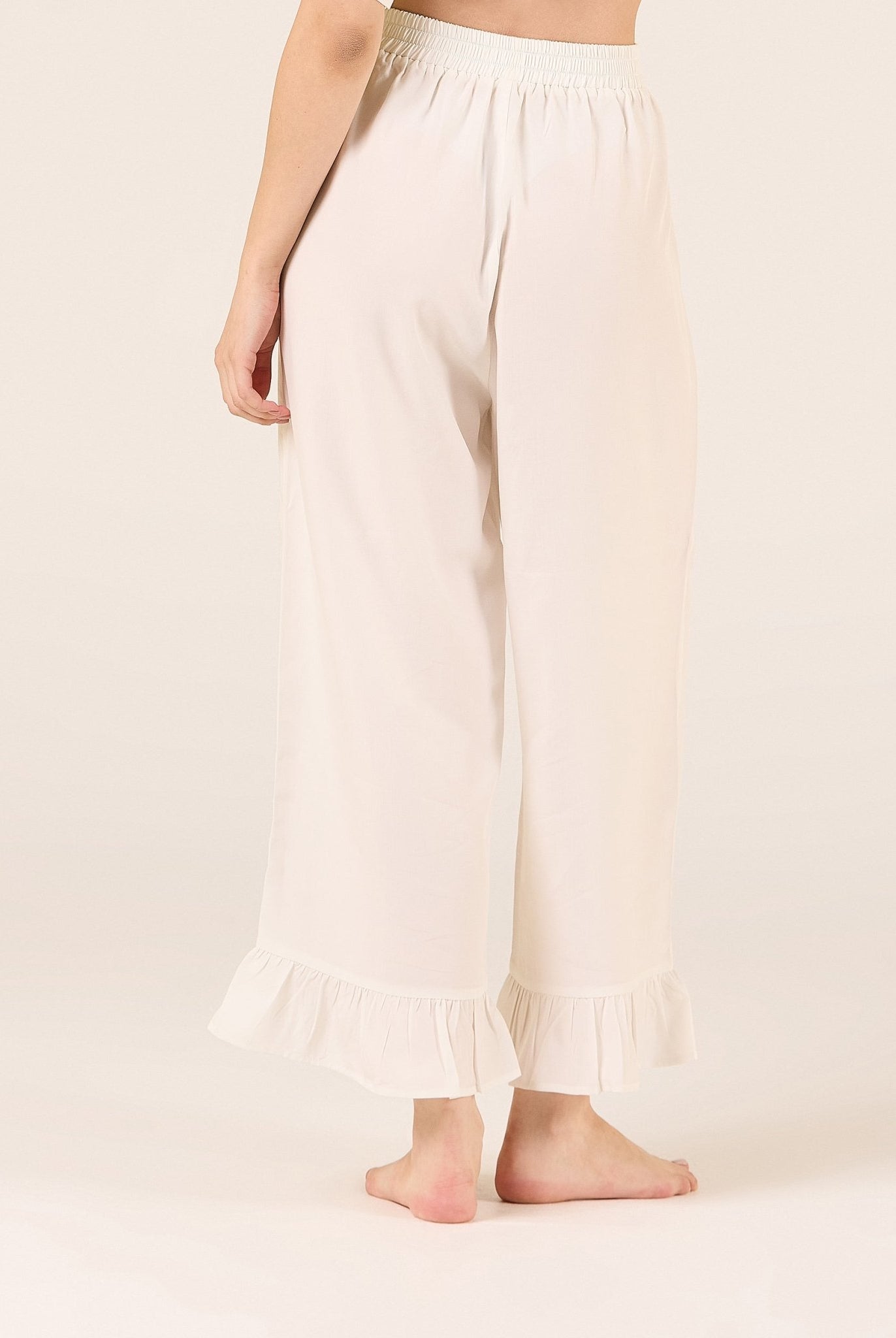 Tencel Plaid Elastic Waist Pants - shopaleena