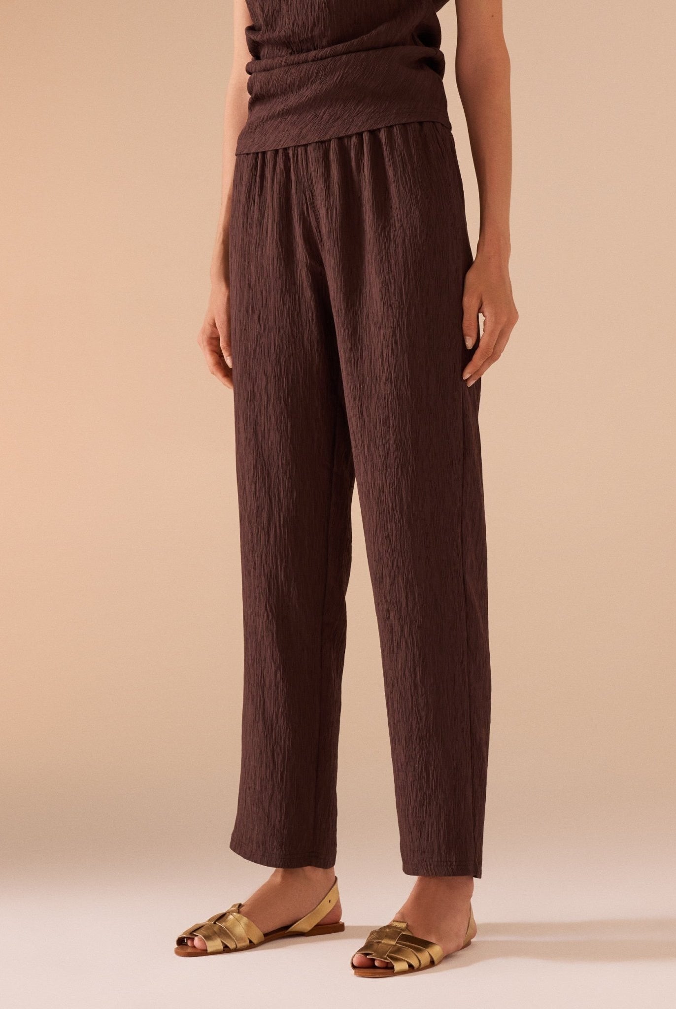Textured Rayon Pant - shopaleena