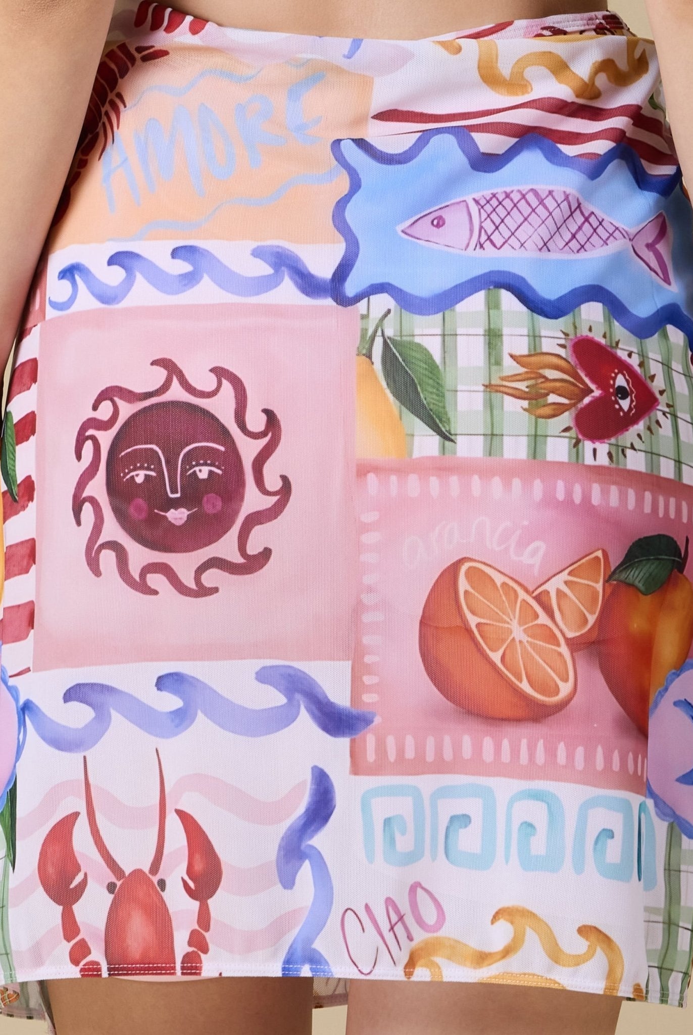 Tie - front swim skirt - shopaleena