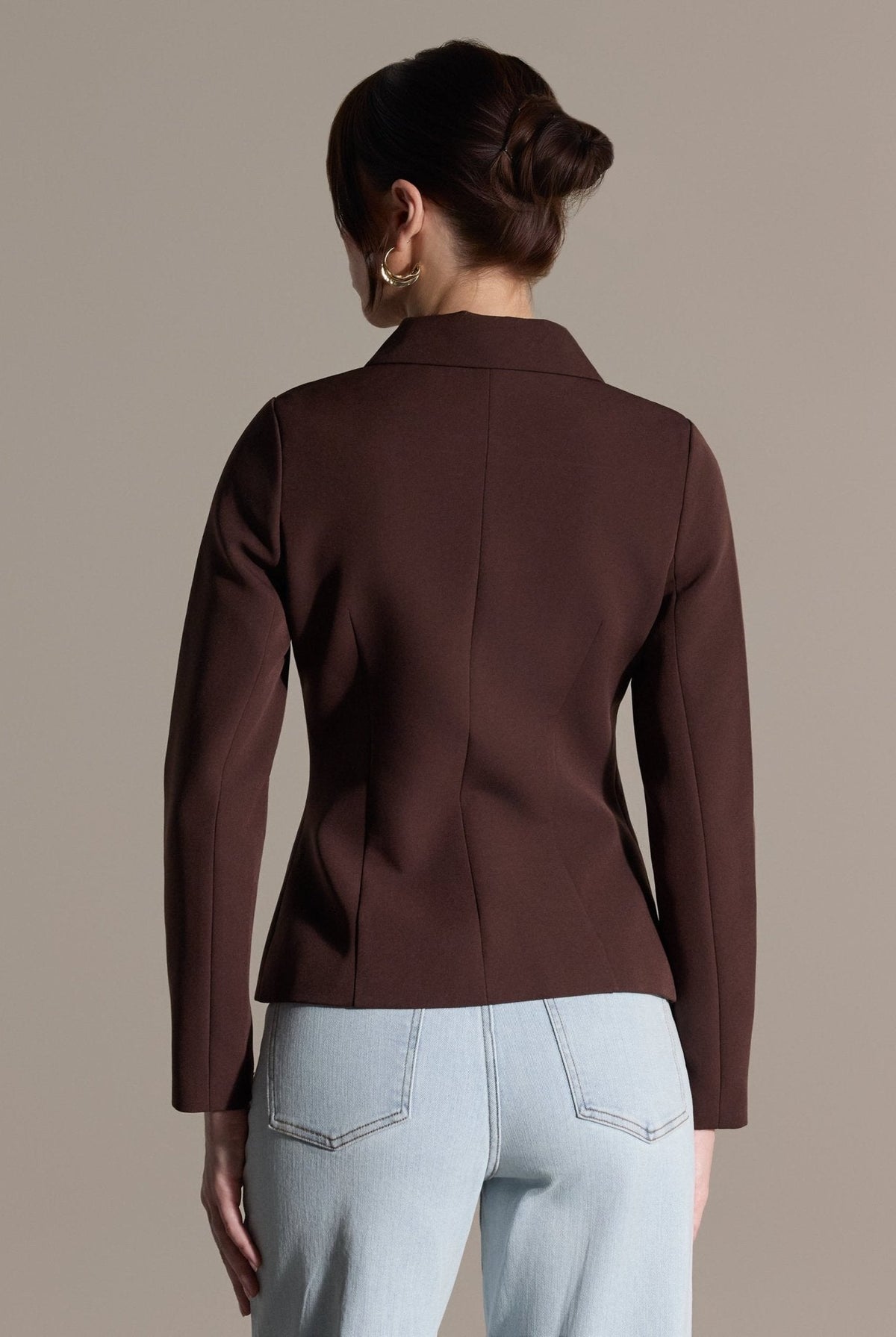 Twill Fitted Jacket - shopaleena