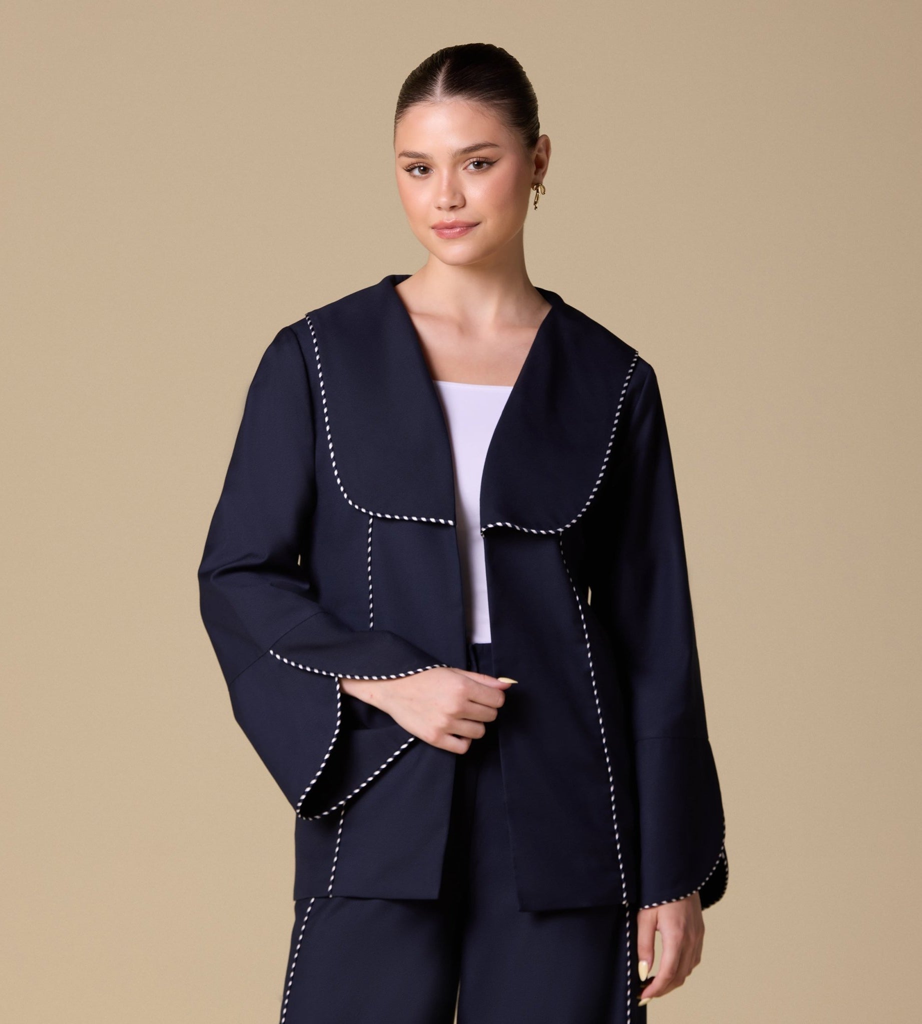 Twill Kimono - Style Trim Top - shopaleena