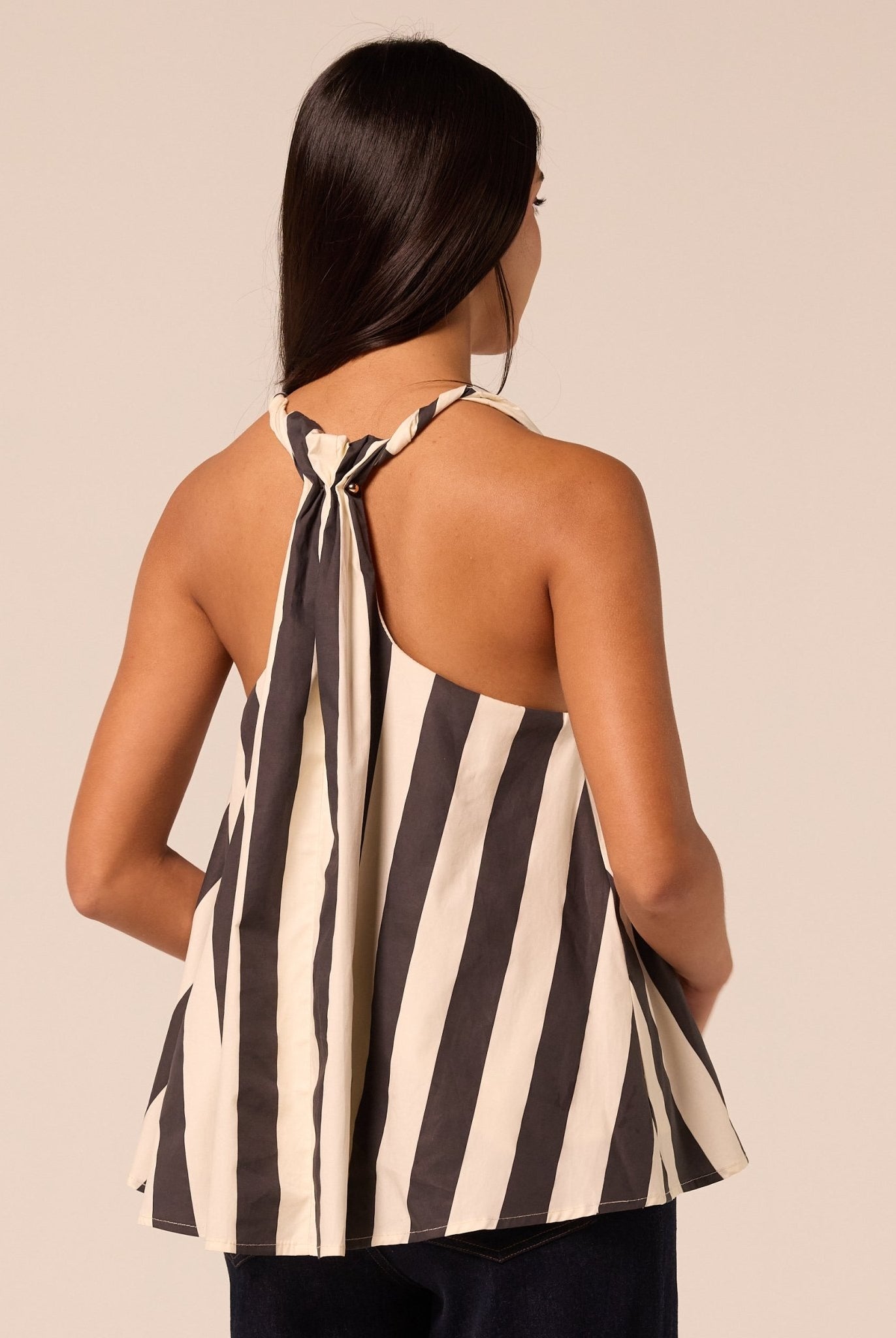 V Neck Flared Sleeveless Top - shopaleena