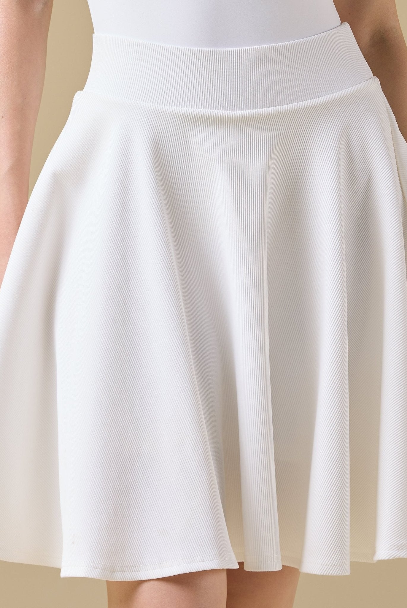 White A - line Swim Skirt - shopaleena