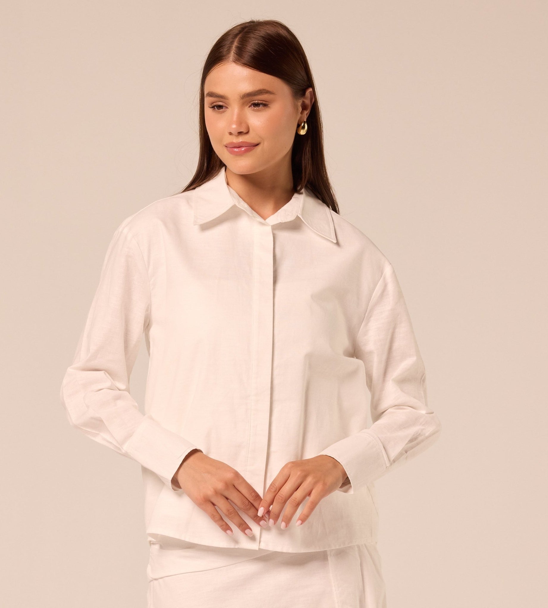 White Classic Cotton Shirt - shopaleena