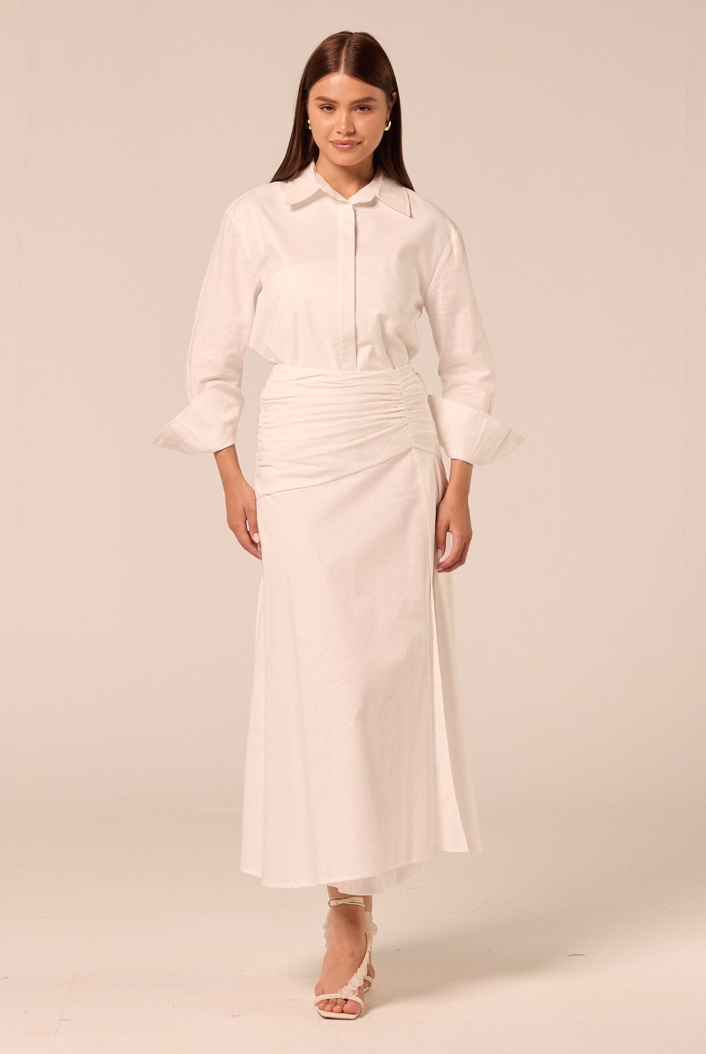 White Classic Cotton Shirt - shopaleena