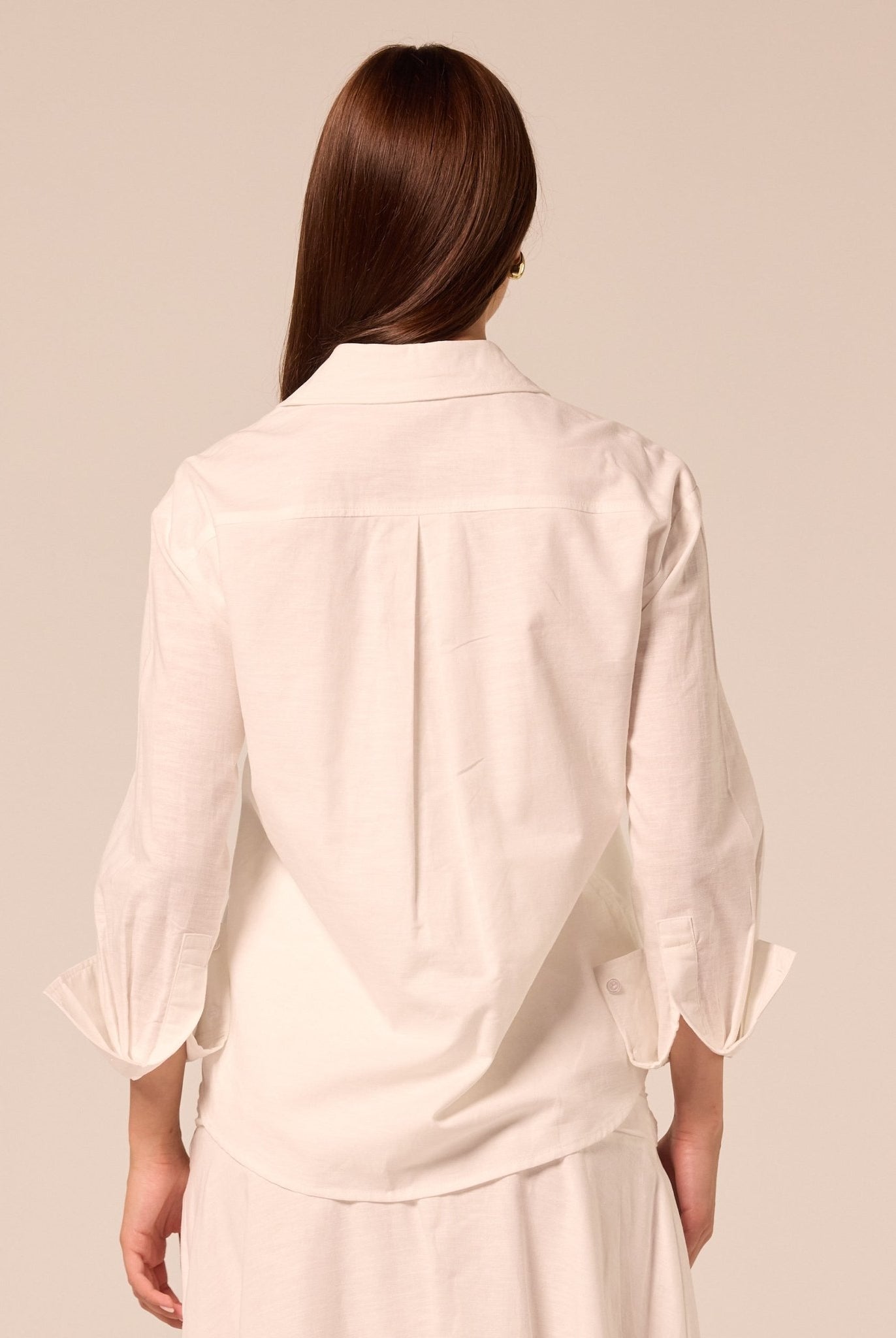 White Classic Cotton Shirt - shopaleena