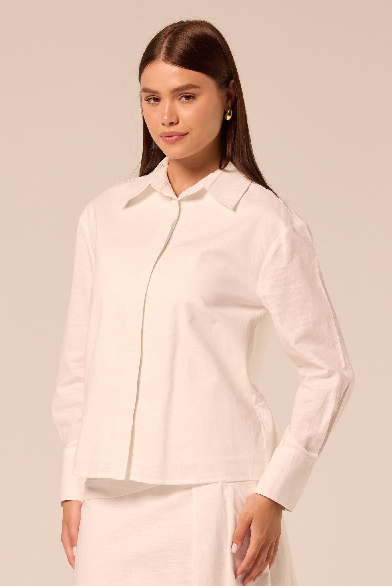 White Classic Cotton Shirt - shopaleena