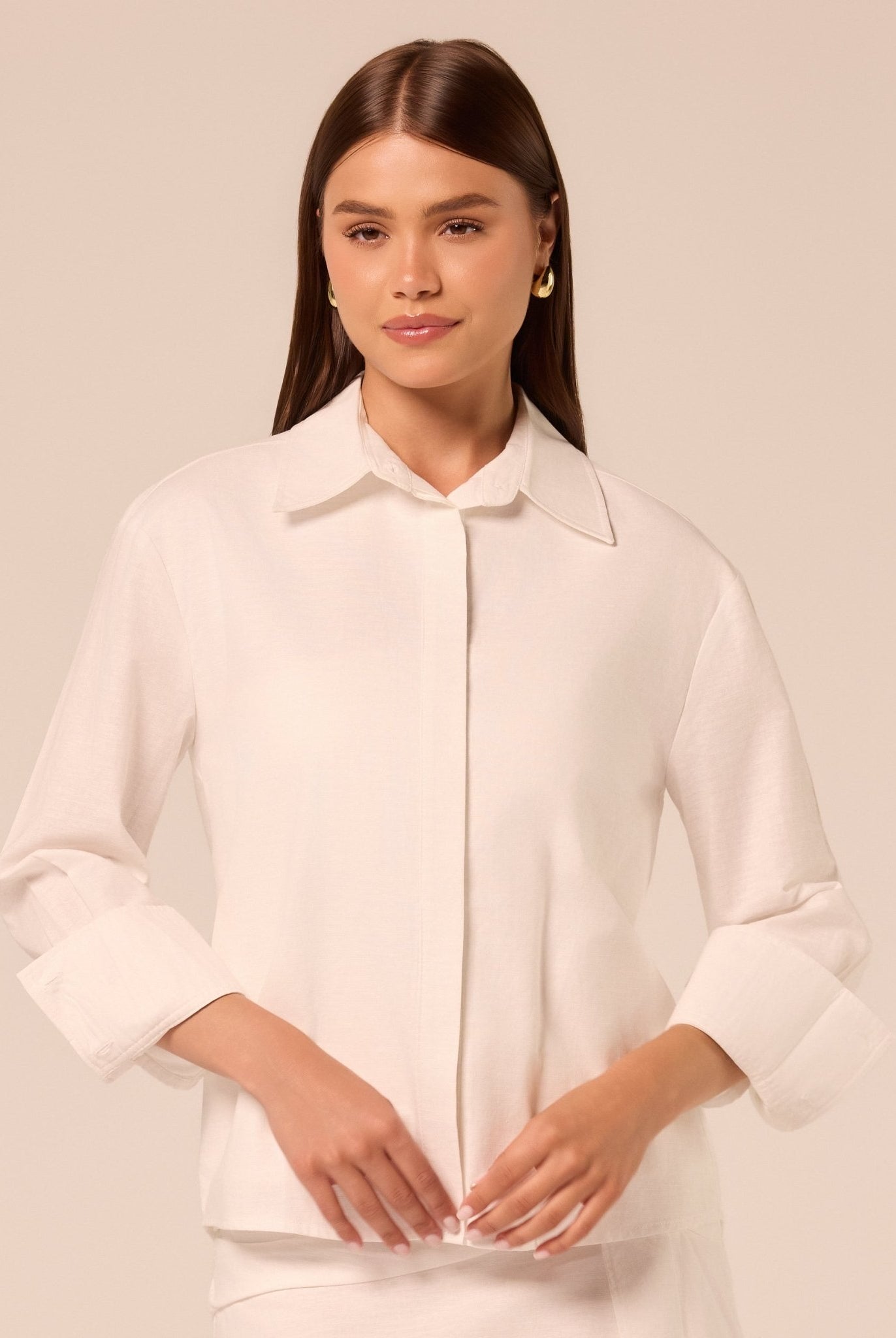 White Classic Cotton Shirt - shopaleena