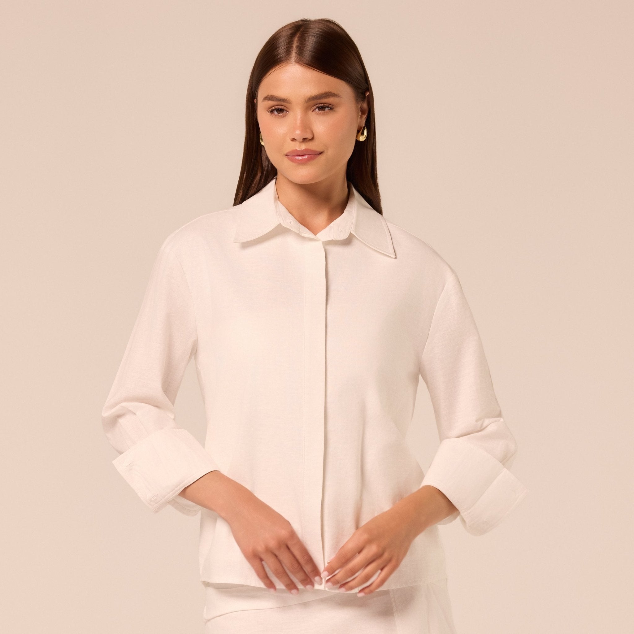 White Classic Cotton Shirt - shopaleena