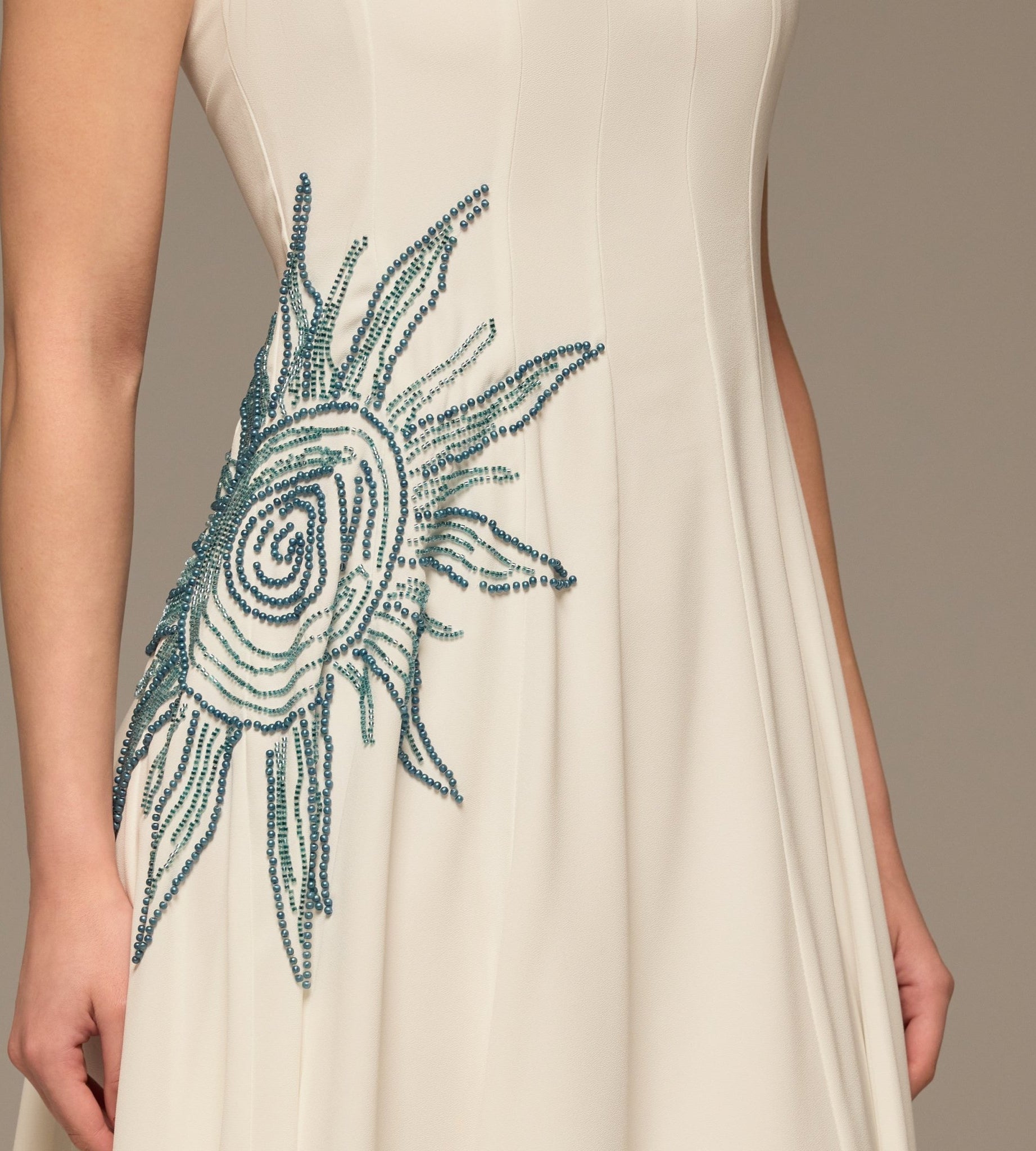 White Crepe Spaghetti Strap Maxi - shopaleena