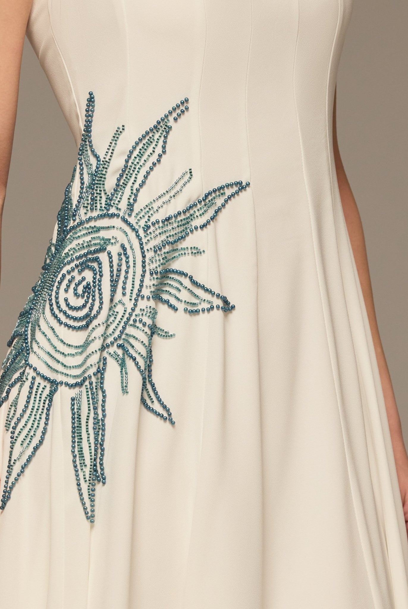 White Crepe Spaghetti Strap Maxi - shopaleena