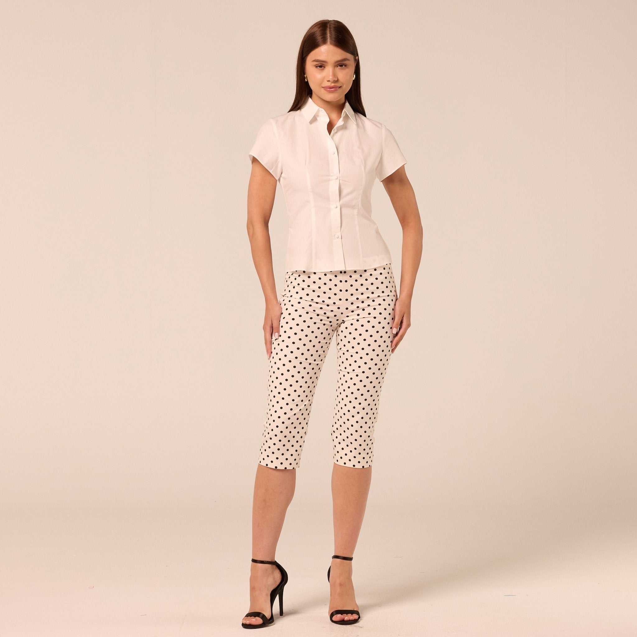 White Cropped Poplin Shirt - shopaleena