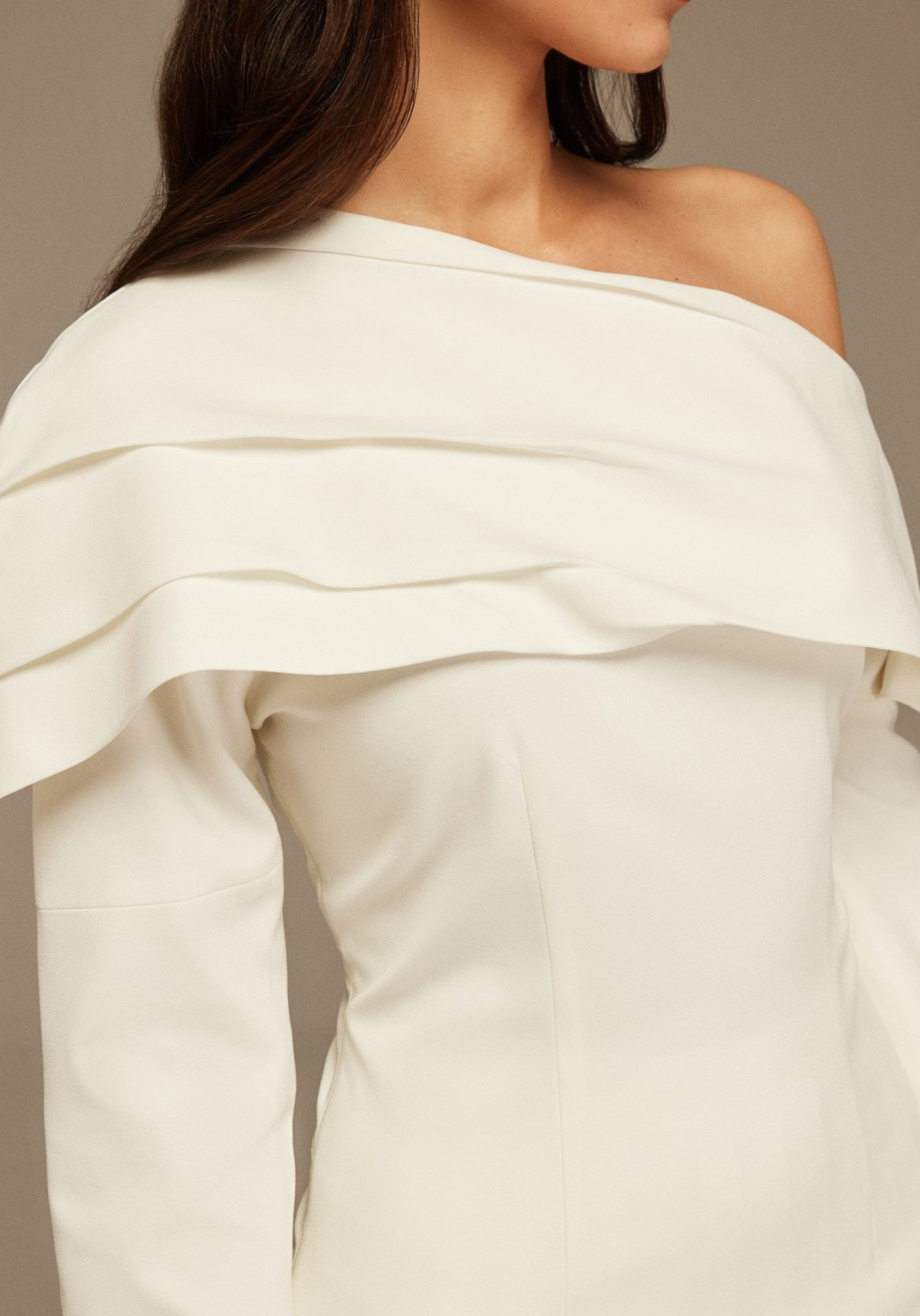 White Dropped Shoulder Long Sleeve Top - shopaleena