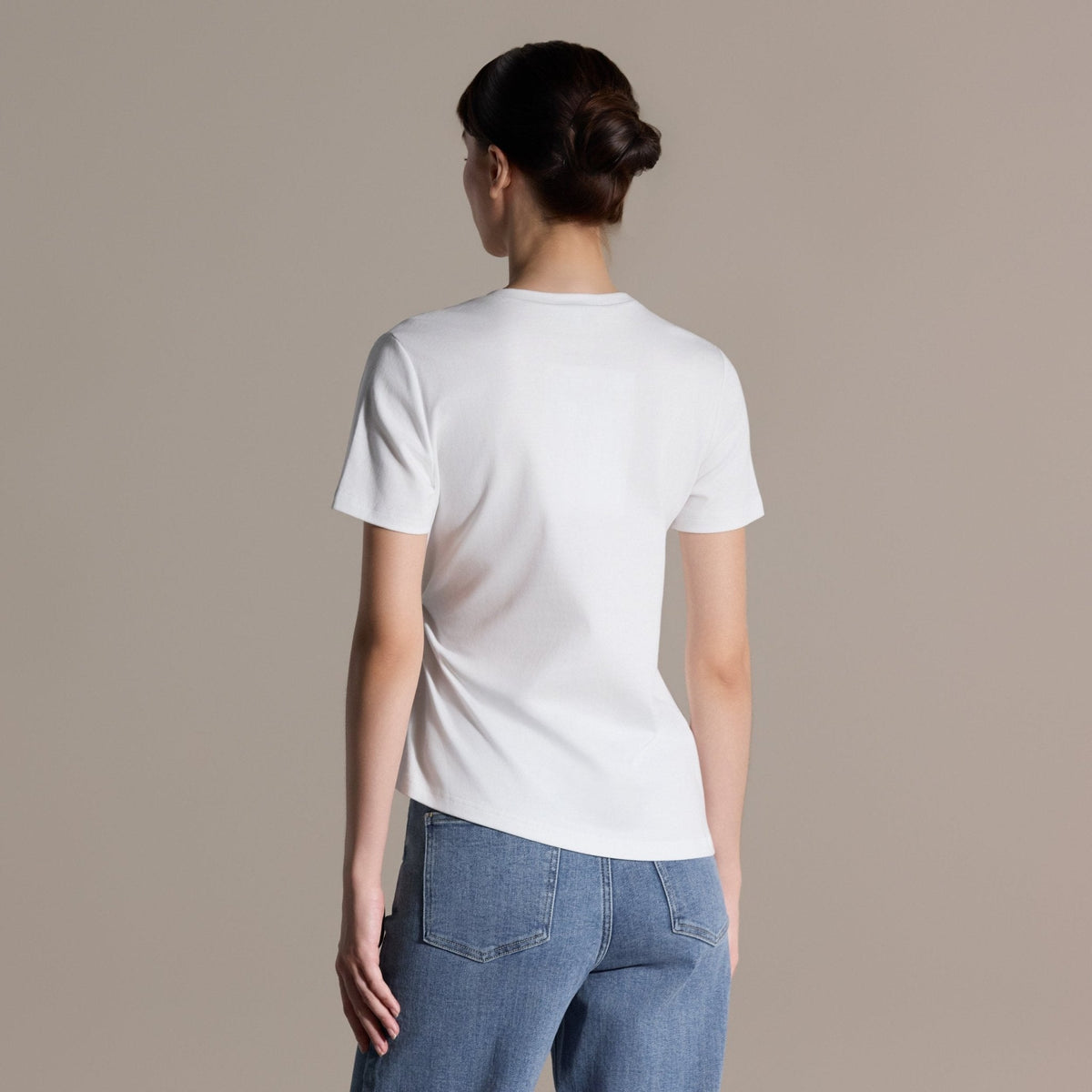 White Gathered Side Cotton Blouse - shopaleena