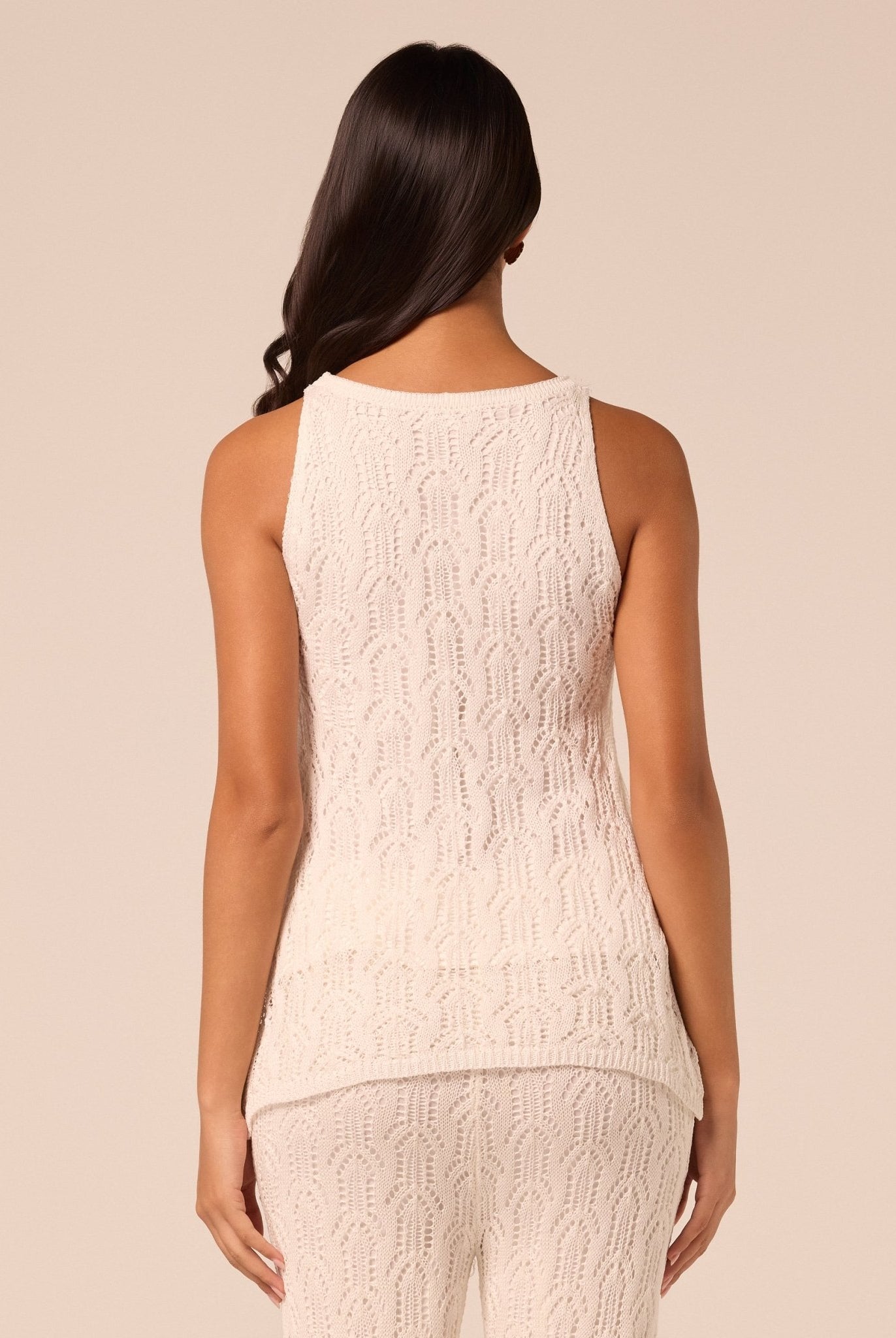 White Knit Sleeveless Top - shopaleena