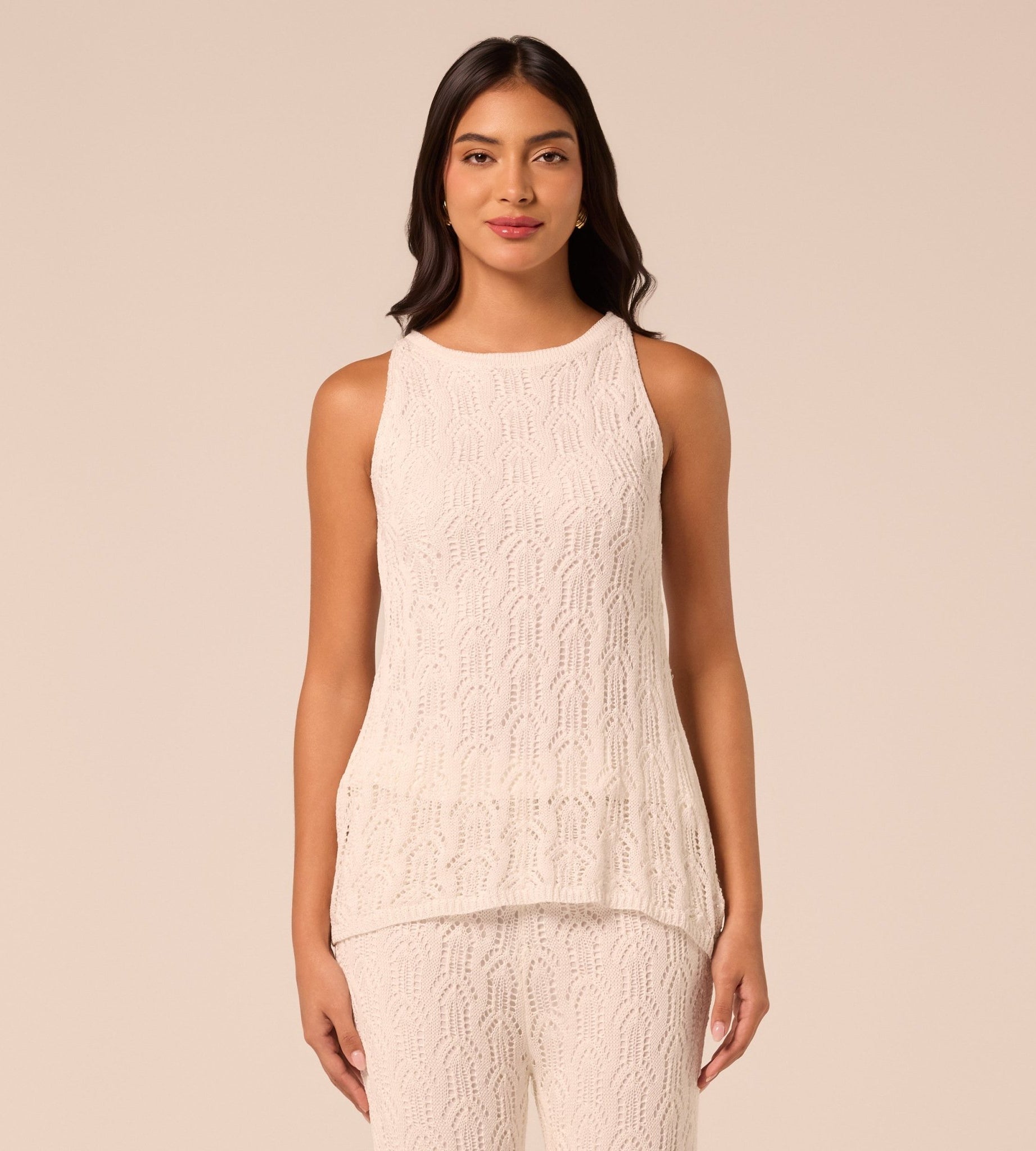 White Knit Sleeveless Top - shopaleena