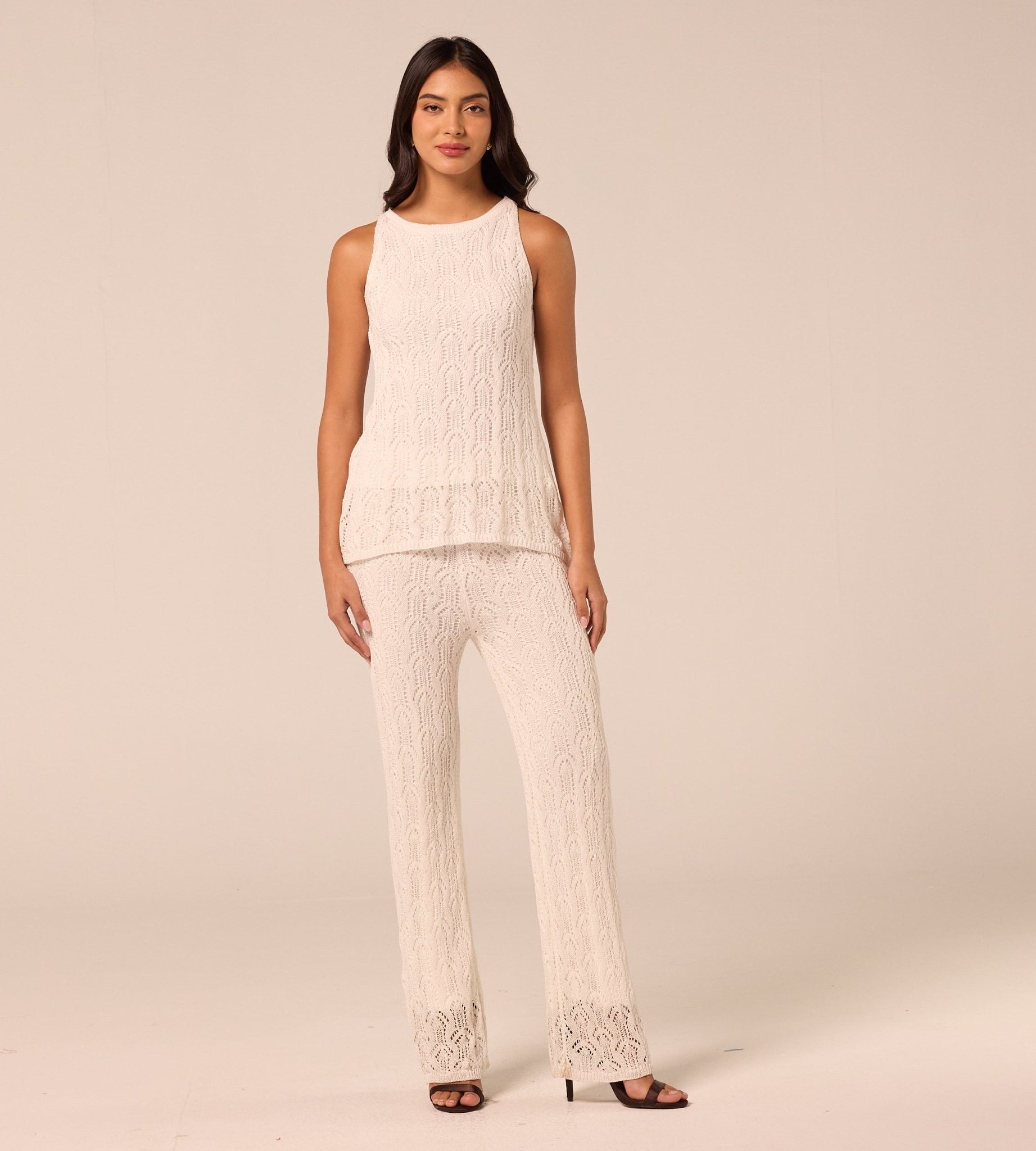 White Knit Sleeveless Top - shopaleena