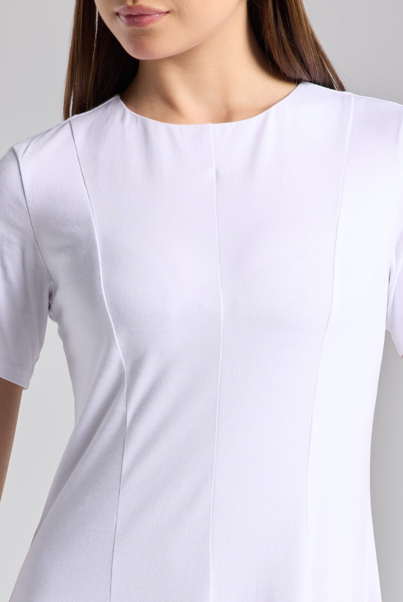 White Knit Under Abaya Dress - shopaleena