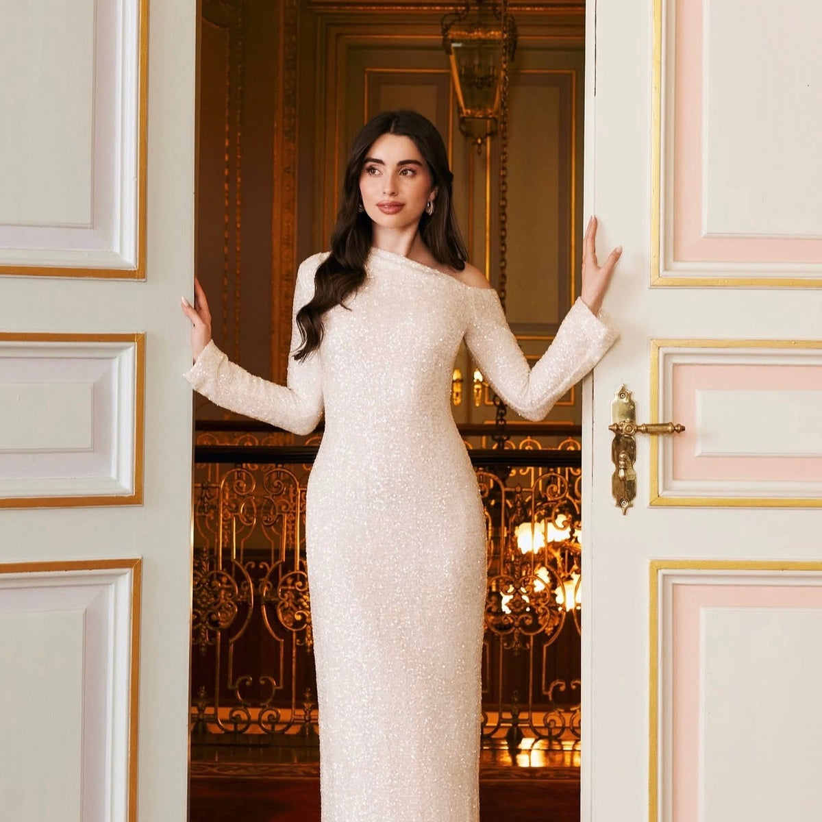 sequin white dress long Sparkle Shine White Prom Dresses - Long & Short Prom Gowns
