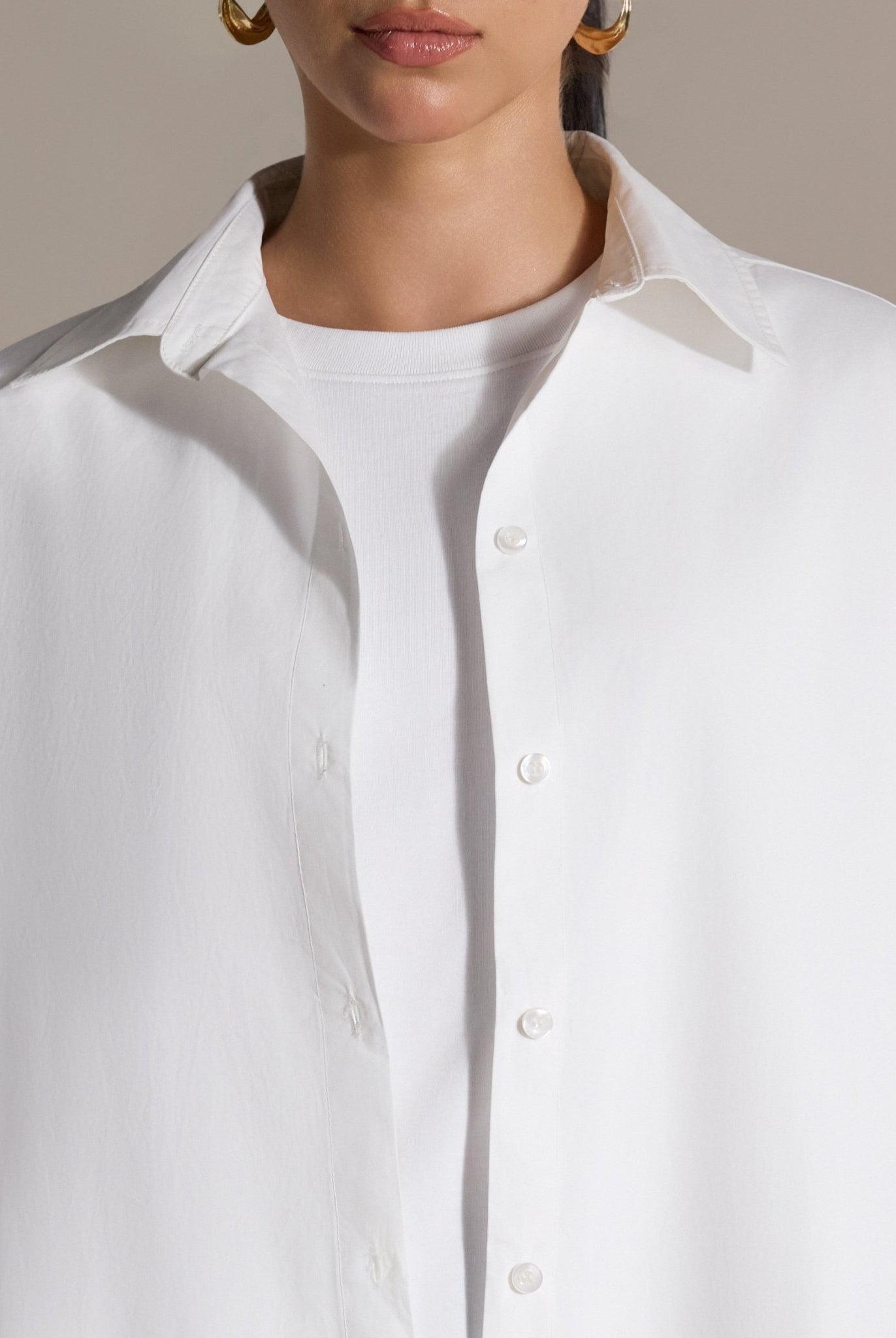 White Loose Fit Cotton Shirt - shopaleena