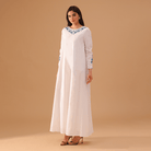 White Remie Dress with A - Line Skirt - shopaleena