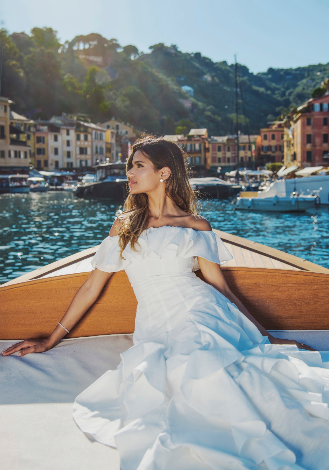 White Ruffle Linen Maxi Dress - shopaleena
