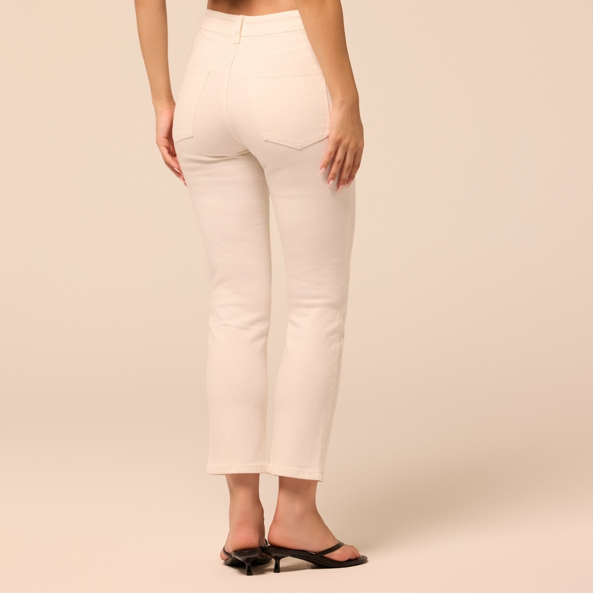 White Straight Leg Jeans - shopaleena